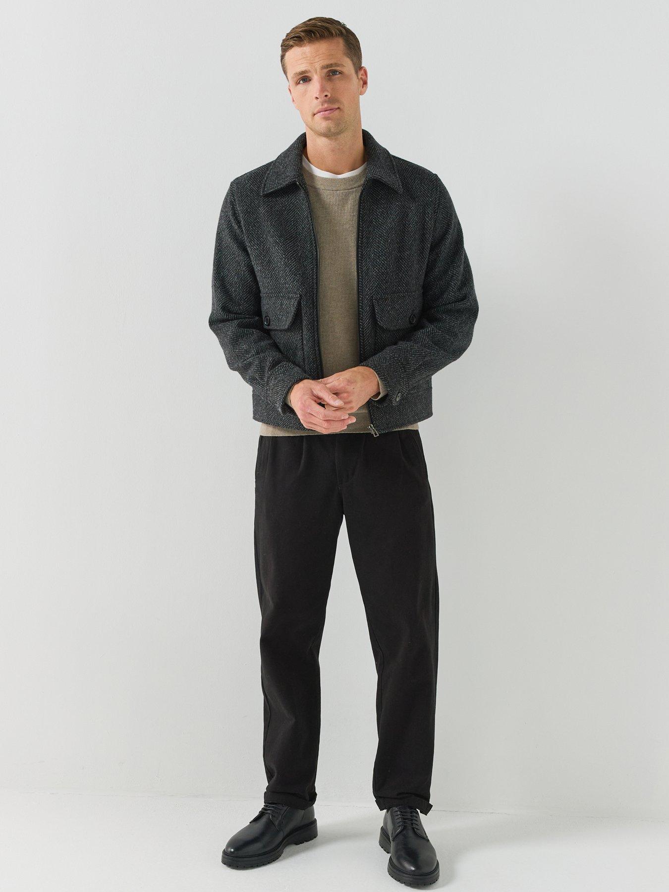 Image 3 of 6 of PS PAUL SMITH Mens Wool-Rich Zip Through Harrington Jacket - Black