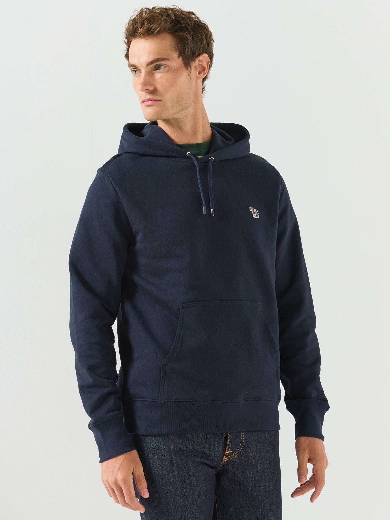 Image 1 of 6 of PS PAUL SMITH Regular Fit Zebra Hoodie - Blue