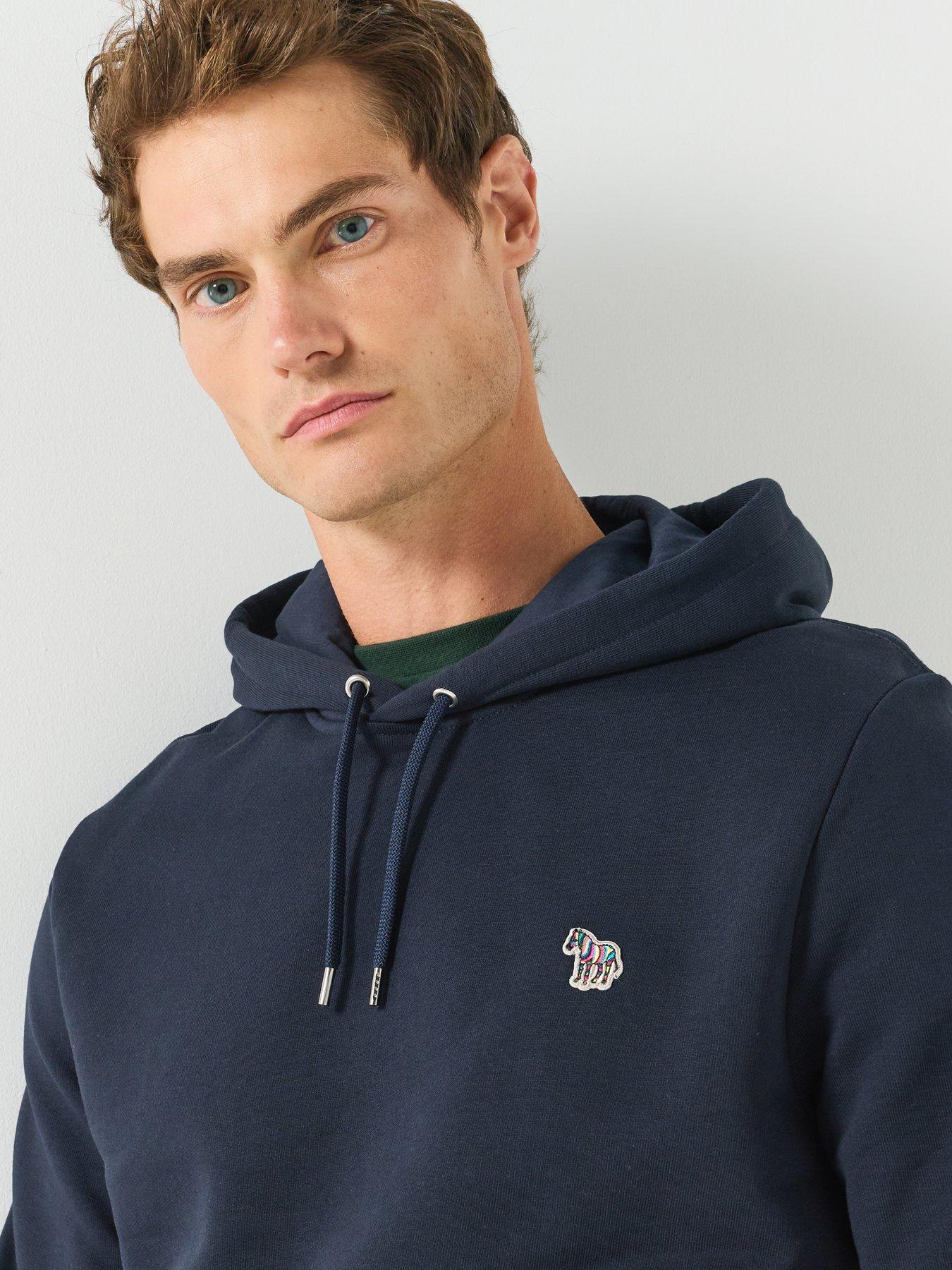 Image 4 of 6 of PS PAUL SMITH Regular Fit Zebra Hoodie - Blue