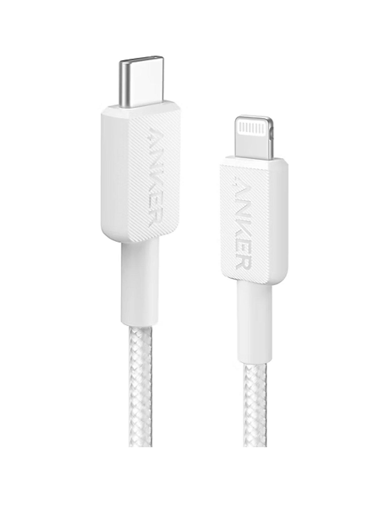 Anker USB-C to Lightning Braided Charging Cable 1.8M, White