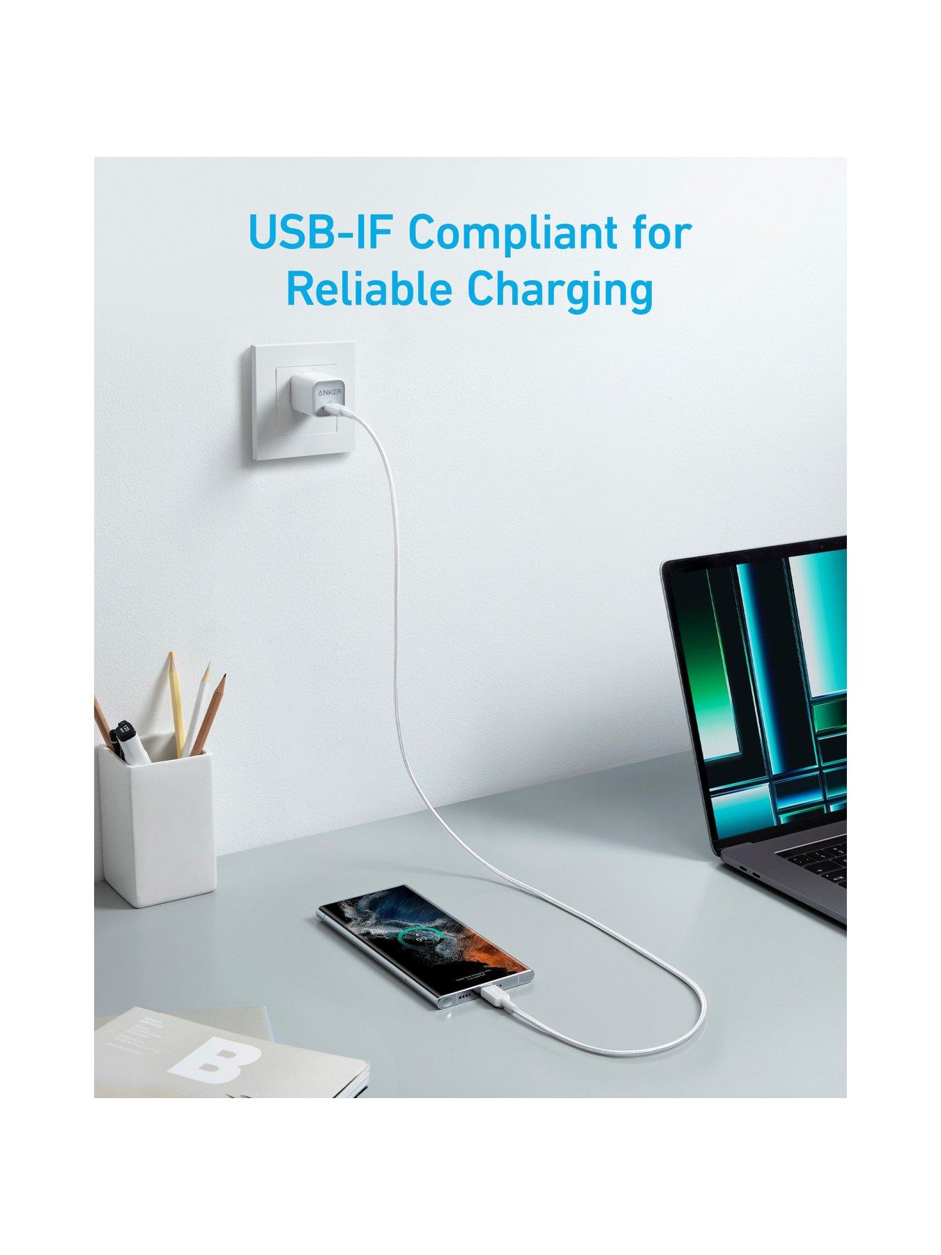Image 5 of 6 of Anker USB-C to USB-C cable 0.9M, White