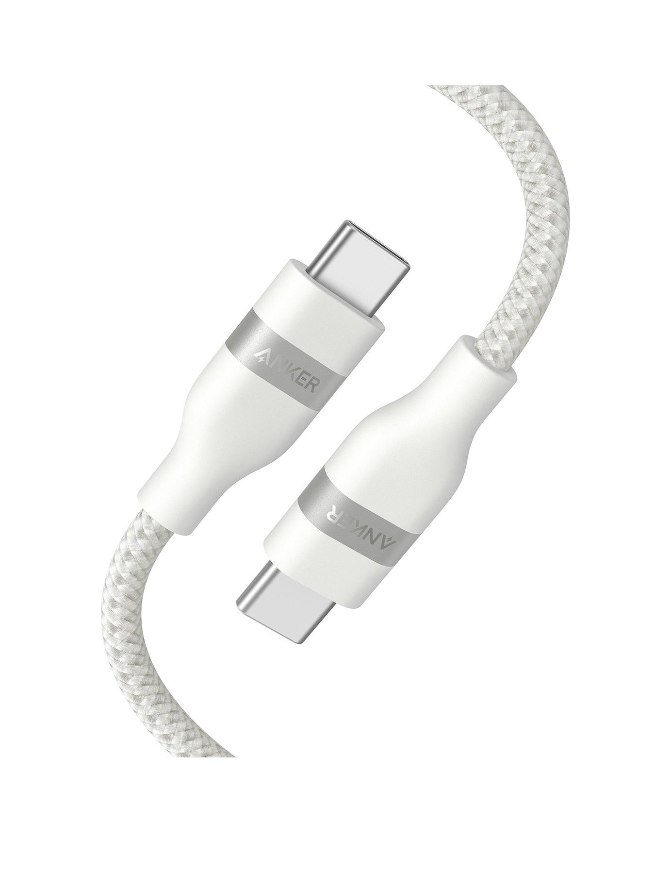 Anker USB-C to USB-C Braided Cable 1.8M, Super Fast 240W, White