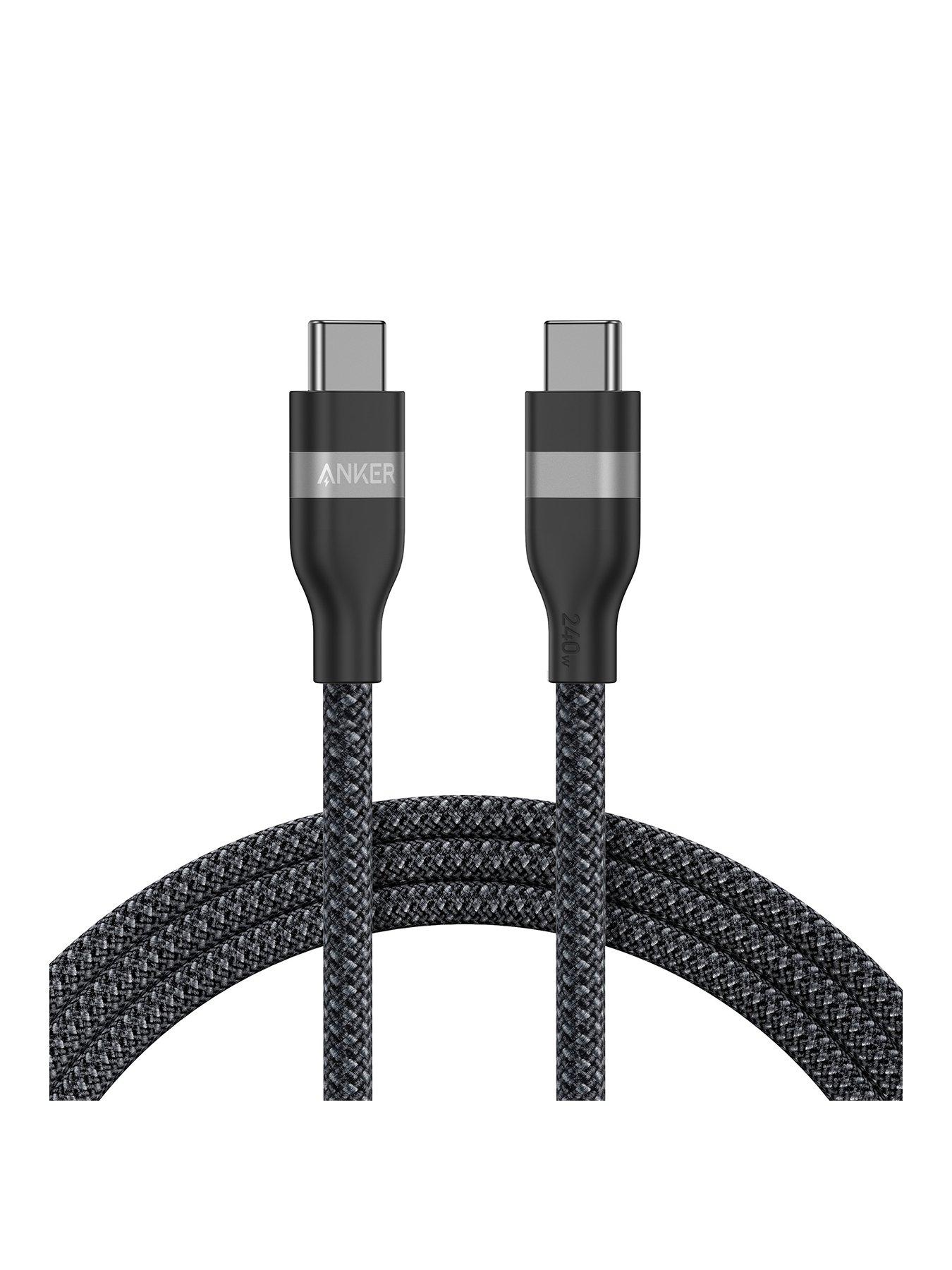 Anker USB-C to USB-C Braided Cable 1.8M, Super Fast 240W, White