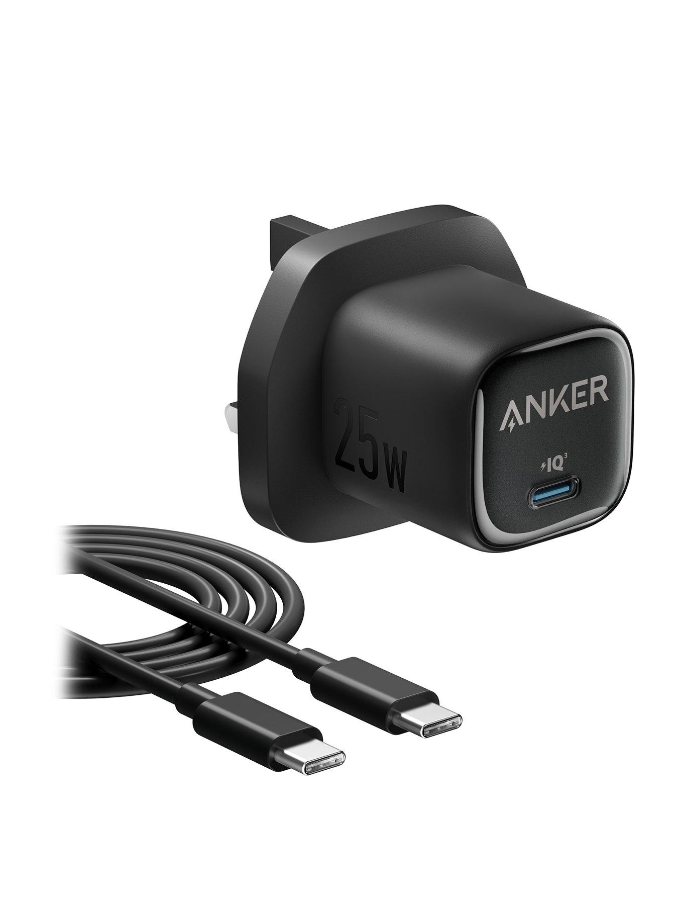 Anker USB-C Charger, Fast Charging 25W with USB-C Cable, Black