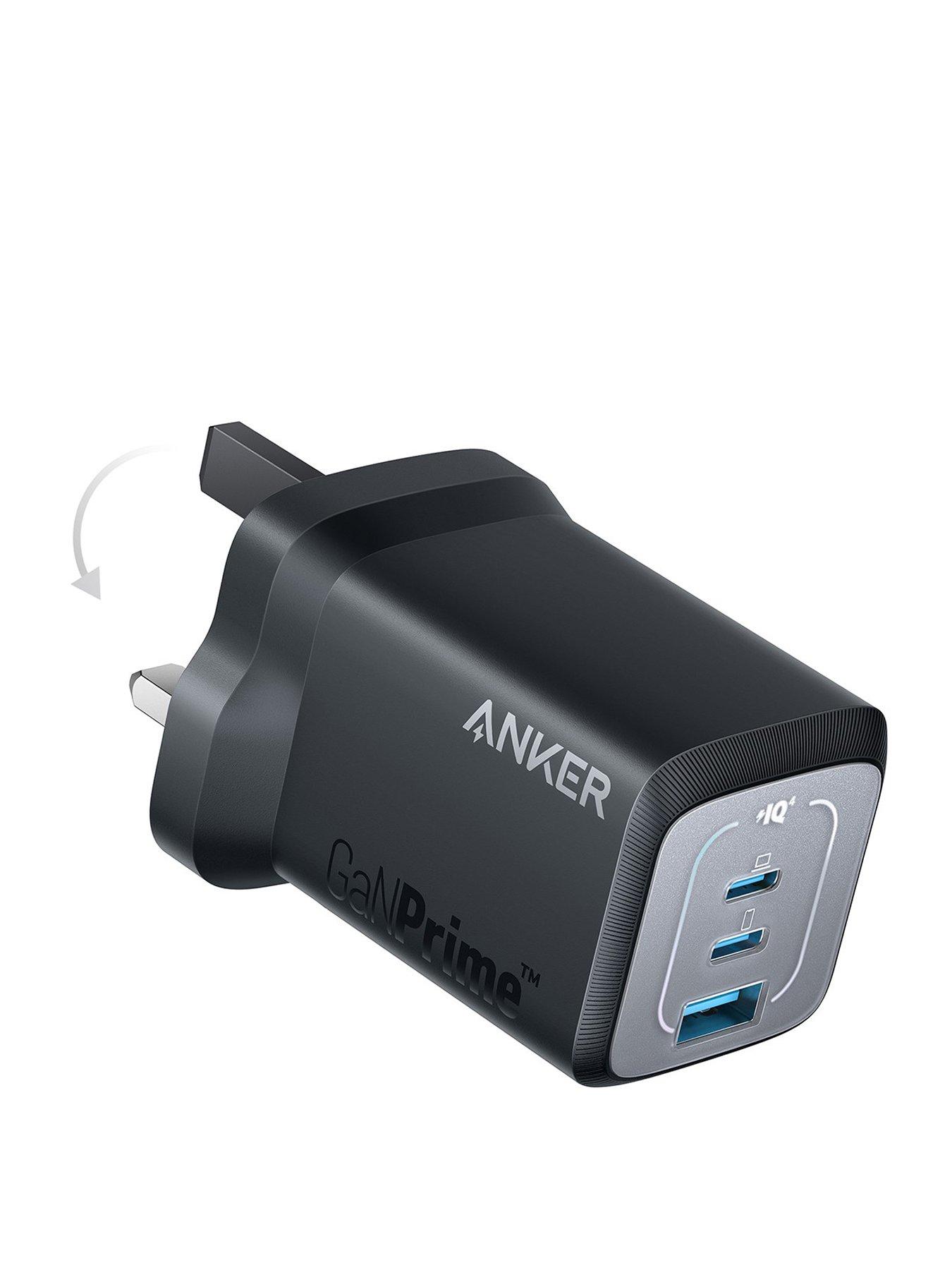 Image 1 of 7 of Anker Prime, USB-C 3-Port GaN Charger, 67W Fast Charging, Black