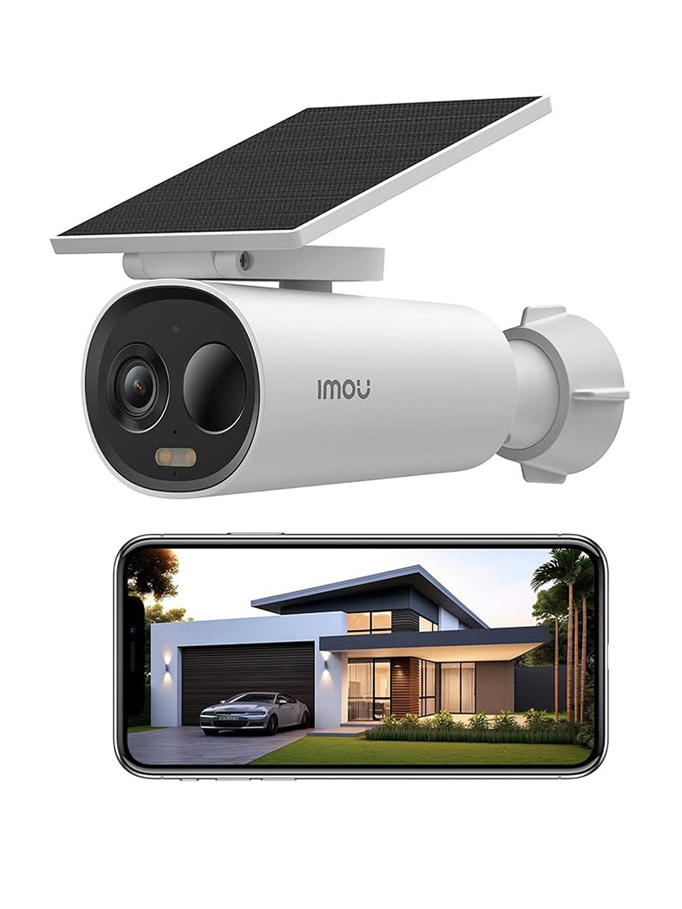 Image 1 of 7 of IMOU Cell 3C All-In-One, 2K/3MP, Outdoor Pan &amp; Tilt Smart Wi-Fi Rechargeable Battery Security Camera with Solar Panel