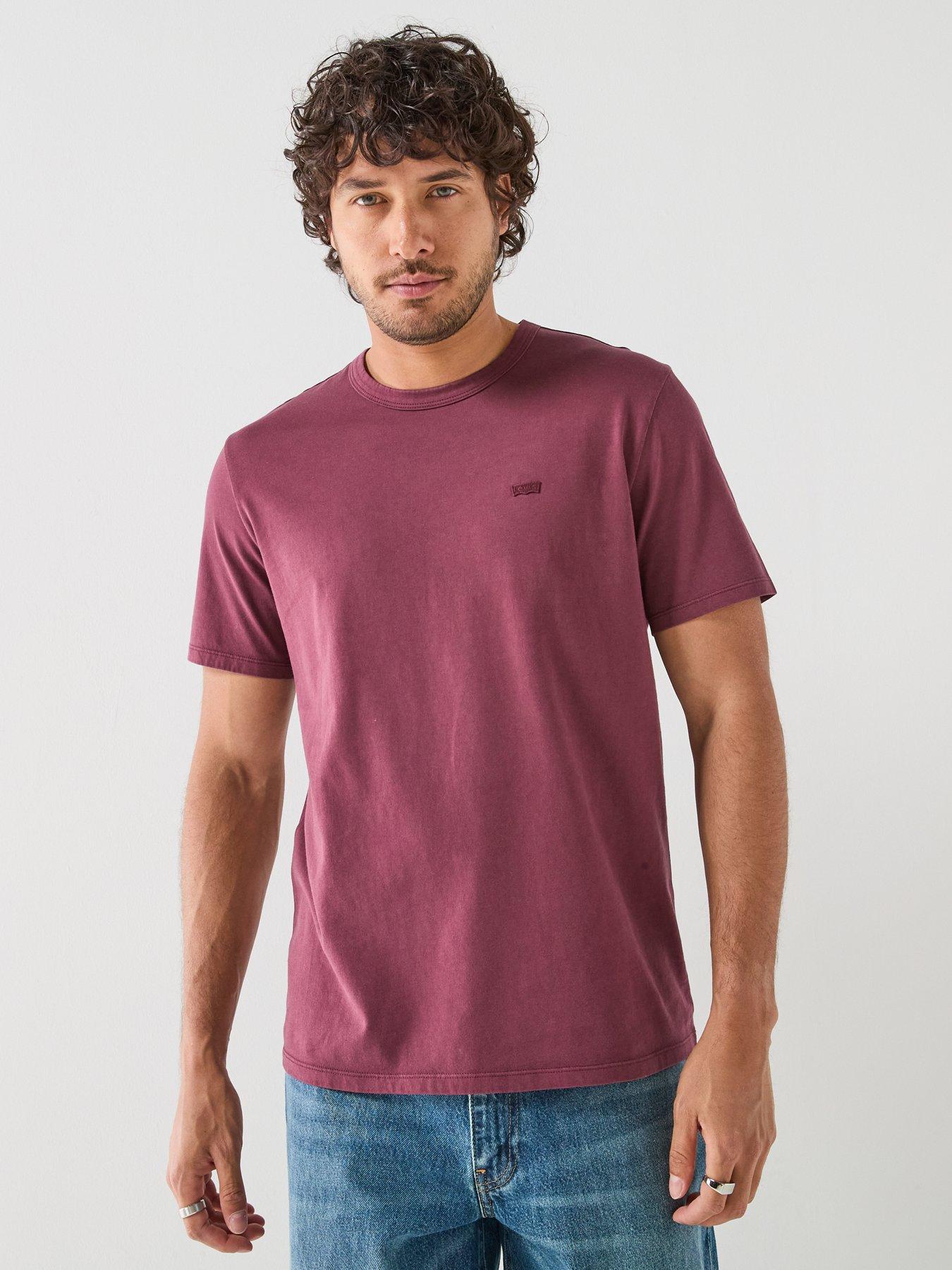 Image 1 of 6 of Levi's Mens Cotton Crew Neck Short Sleeve T-Shirt - Red