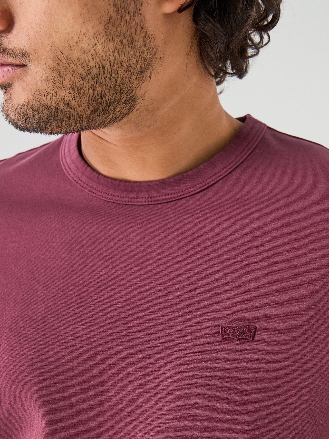 Image 4 of 6 of Levi's Mens Cotton Crew Neck Short Sleeve T-Shirt - Red