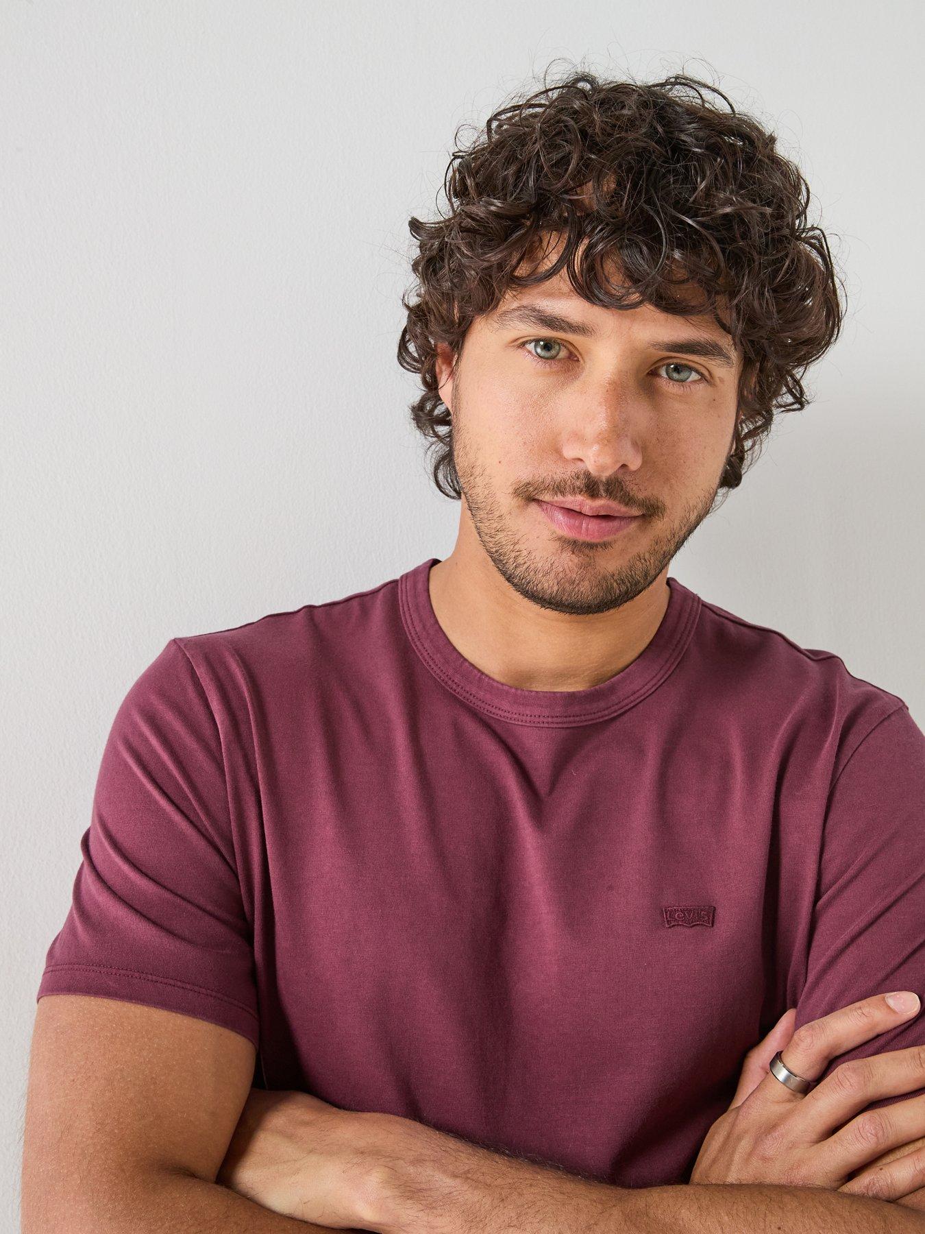 Image 5 of 6 of Levi's Mens Cotton Crew Neck Short Sleeve T-Shirt - Red
