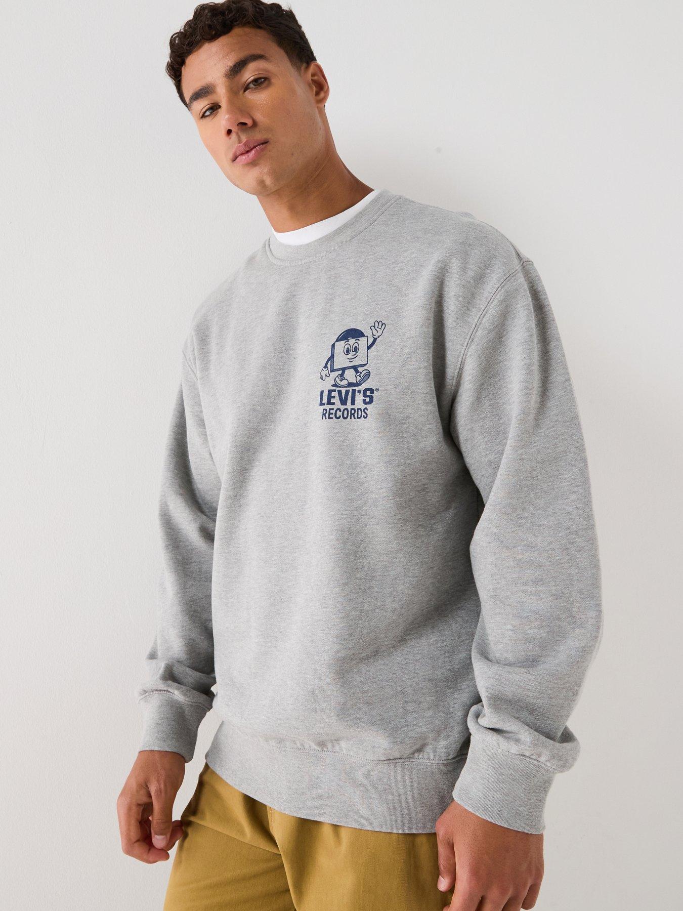 Image 1 of 6 of Levi's Relaxed Graphic Crew Sweatshirt - Grey