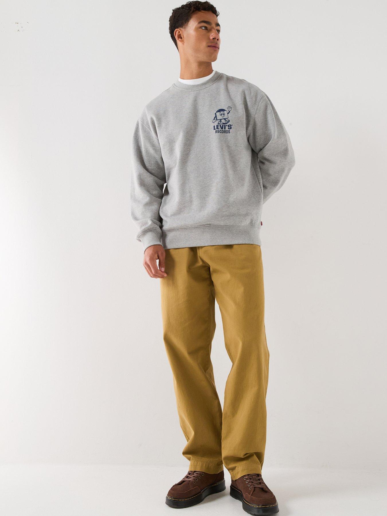 Image 3 of 6 of Levi's Relaxed Graphic Crew Sweatshirt - Grey