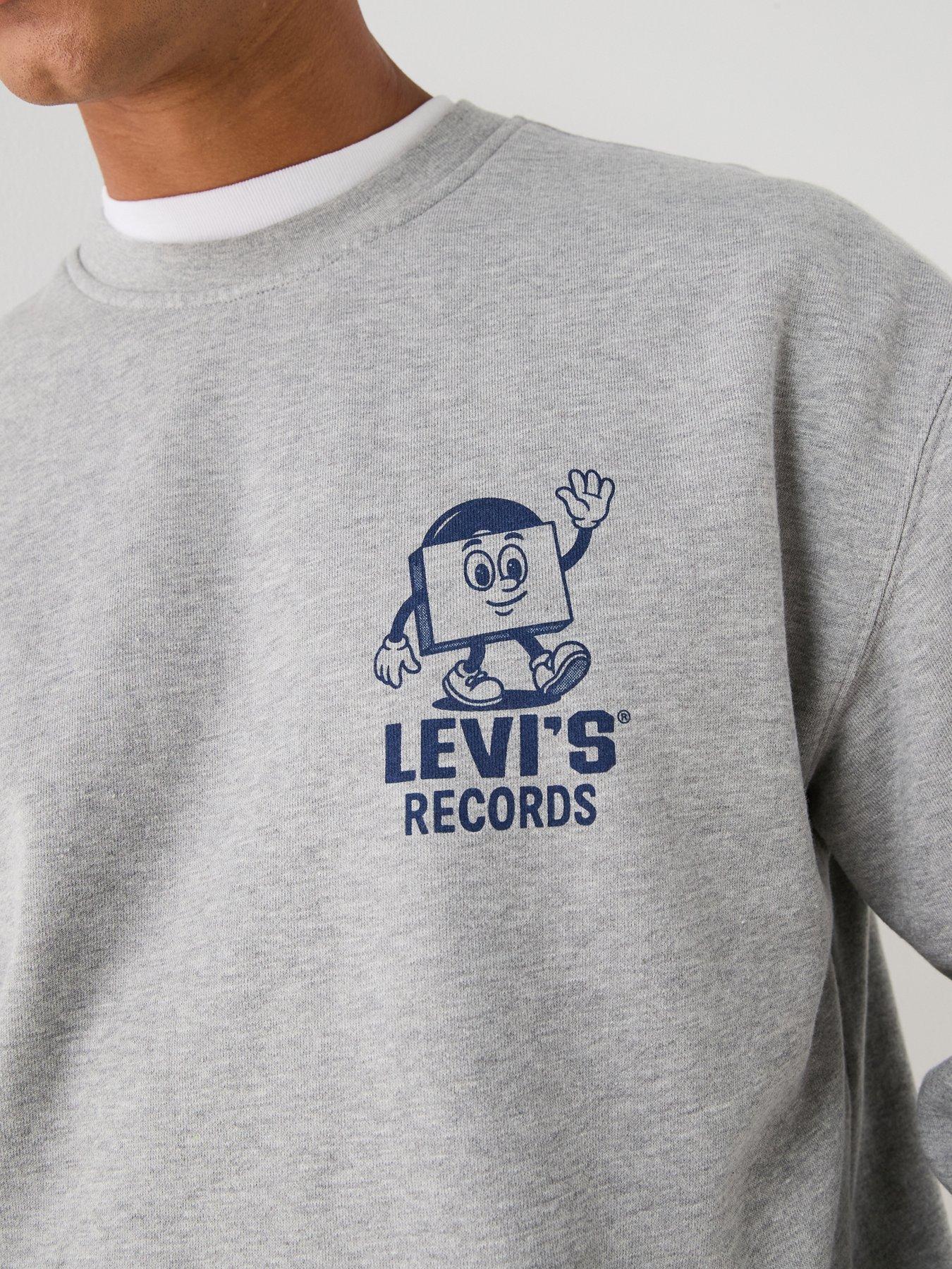 Image 4 of 6 of Levi's Relaxed Graphic Crew Sweatshirt - Grey
