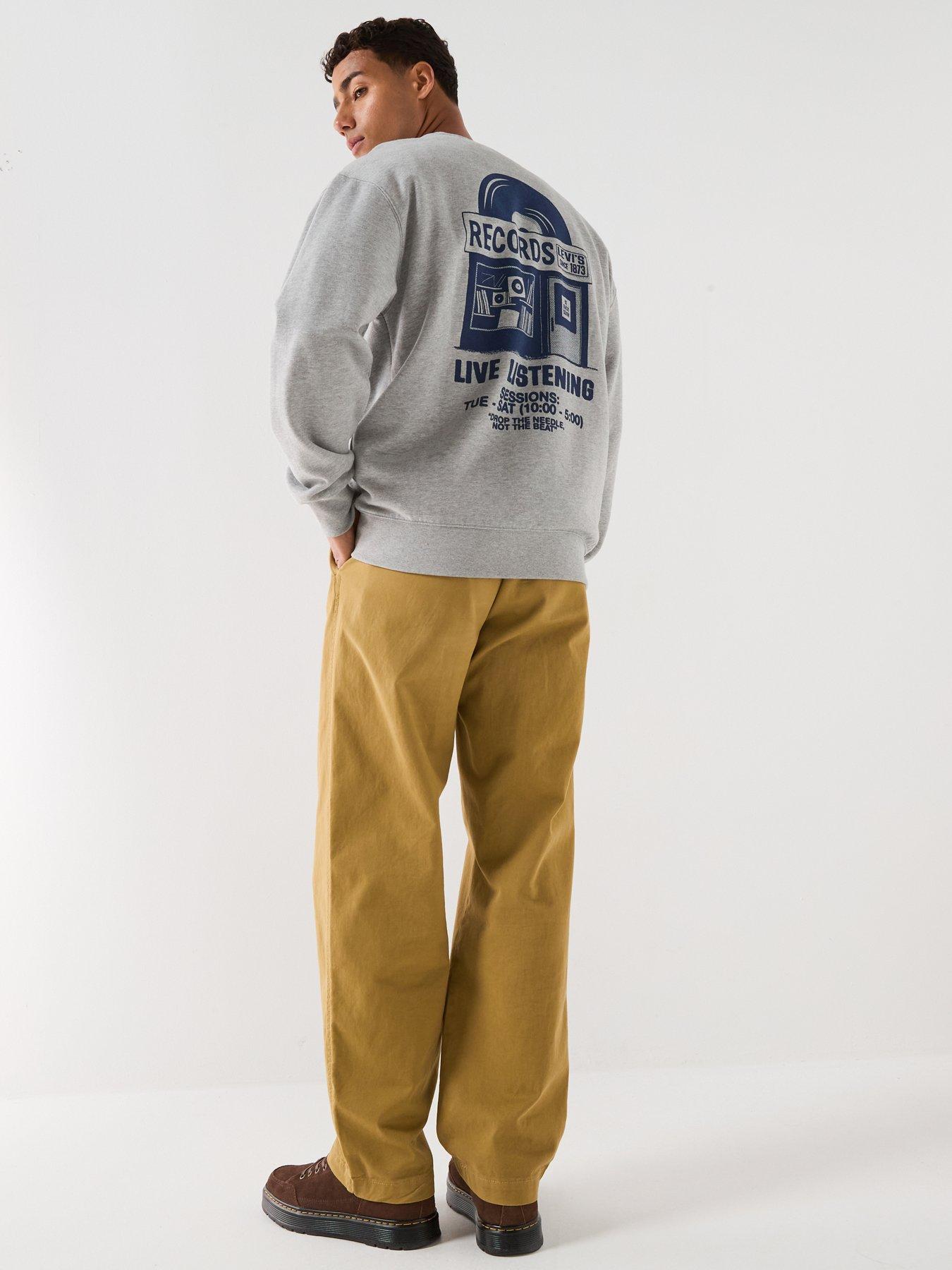 Image 5 of 6 of Levi's Relaxed Graphic Crew Sweatshirt - Grey