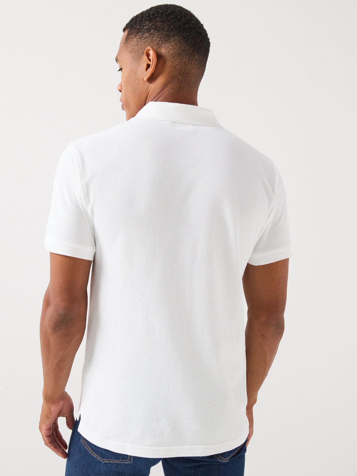 Image 2 of 6 of Levi's Housemark Pique Short Sleeve Polo Shirt - White