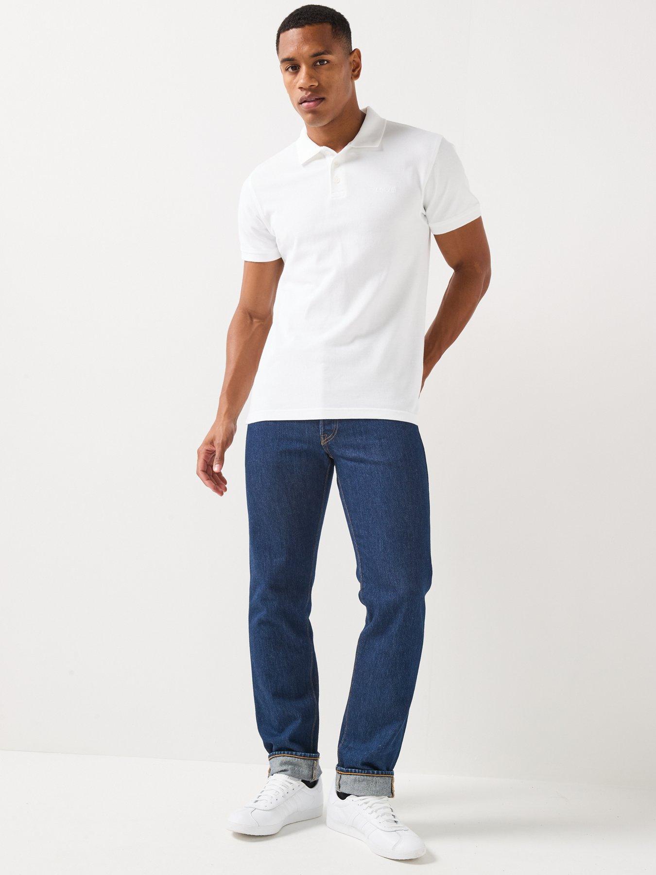 Image 3 of 6 of Levi's Housemark Pique Short Sleeve Polo Shirt - White