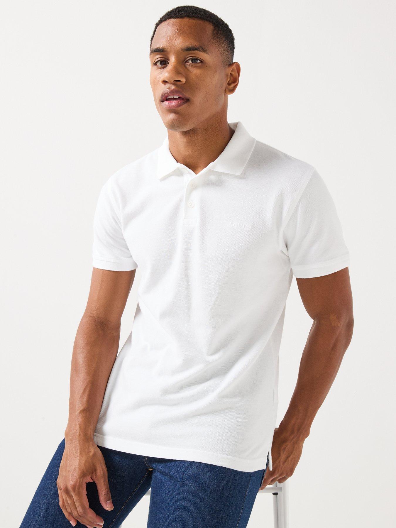 Image 6 of 6 of Levi's Housemark Pique Short Sleeve Polo Shirt - White