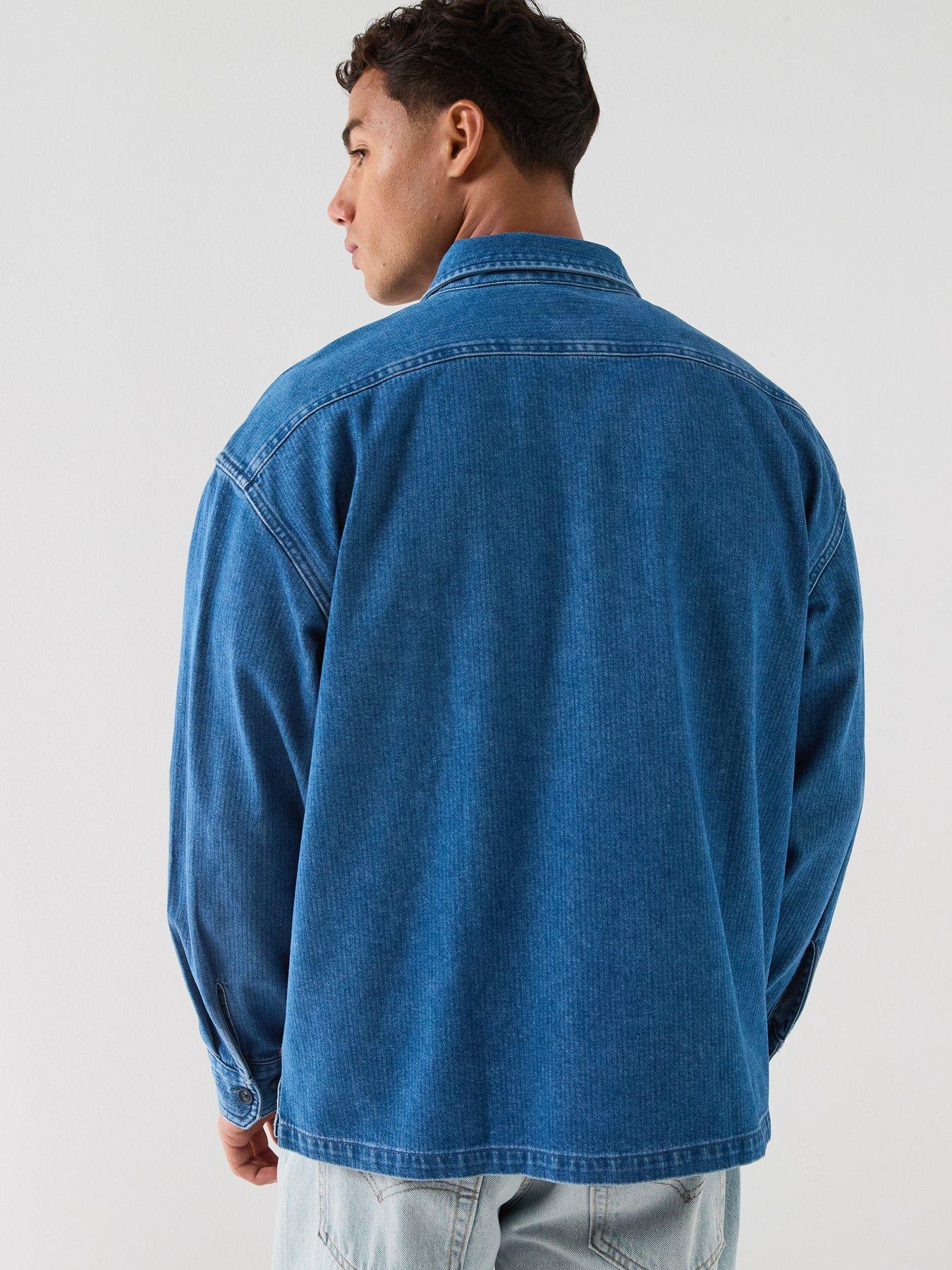 Image 2 of 5 of Levi's Men's Waller Relaxed Cotton Twill Shirt - Dark Blue