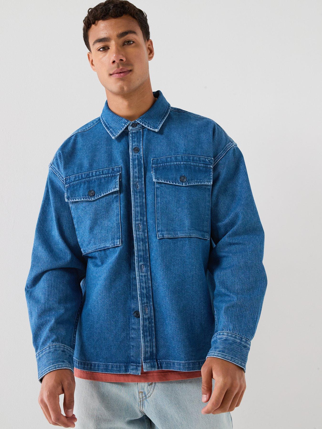 Image 5 of 5 of Levi's Men's Waller Relaxed Cotton Twill Shirt - Dark Blue