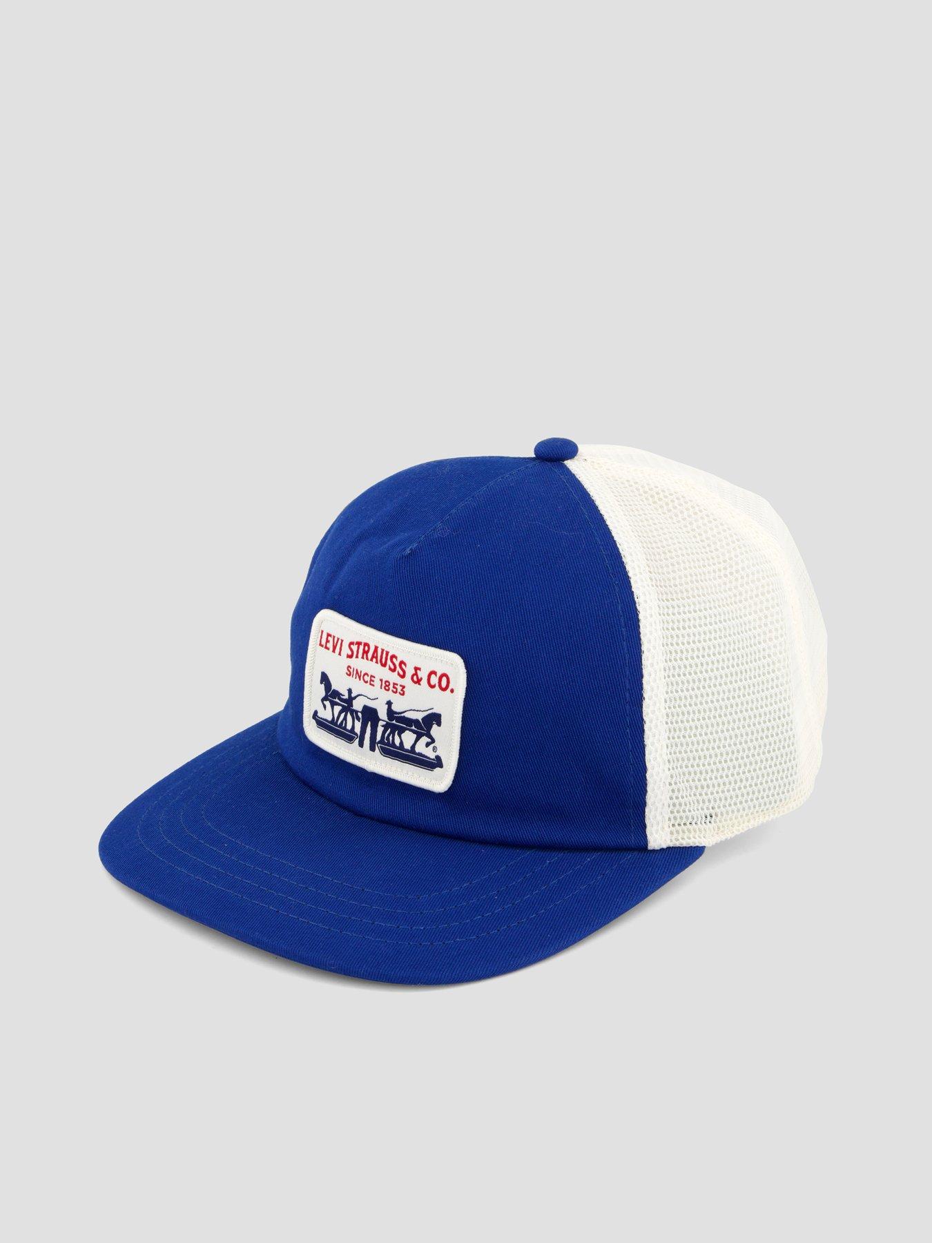 Image 2 of 4 of Levi's Presidio Two Horse Logo Trucker Cap - Blue