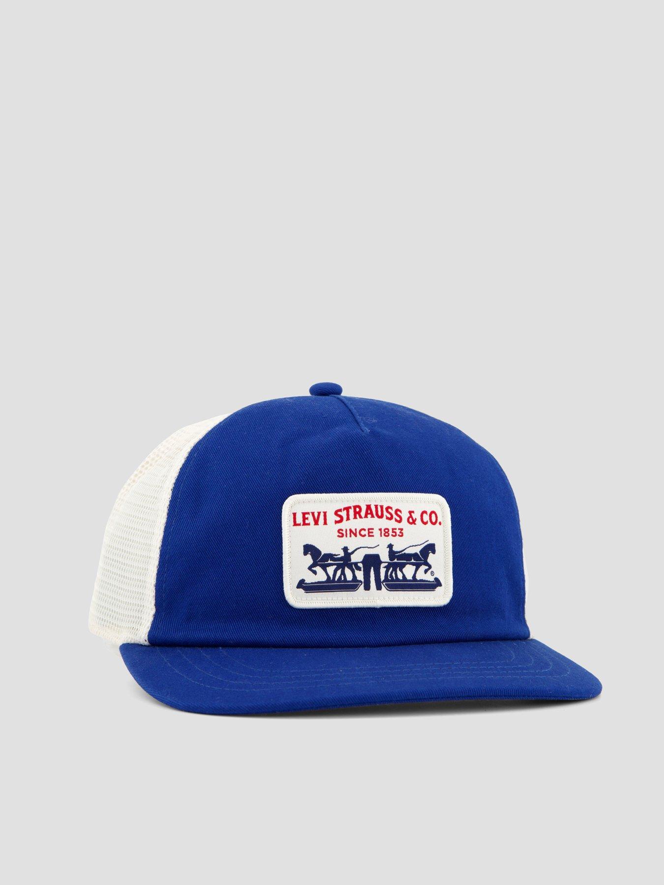 Image 3 of 4 of Levi's Presidio Two Horse Logo Trucker Cap - Blue