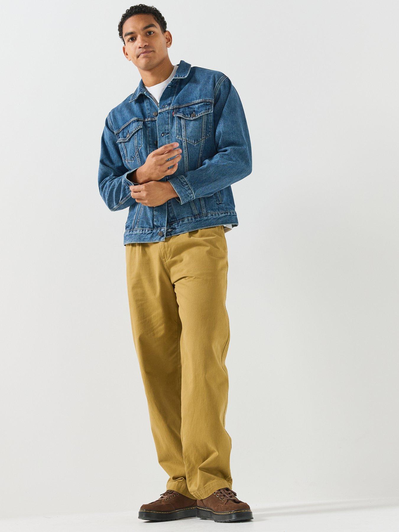 Image 3 of 6 of Levi's Mens Relaxed Fit Cotton Denim Trucker Jacket - Dark Blue