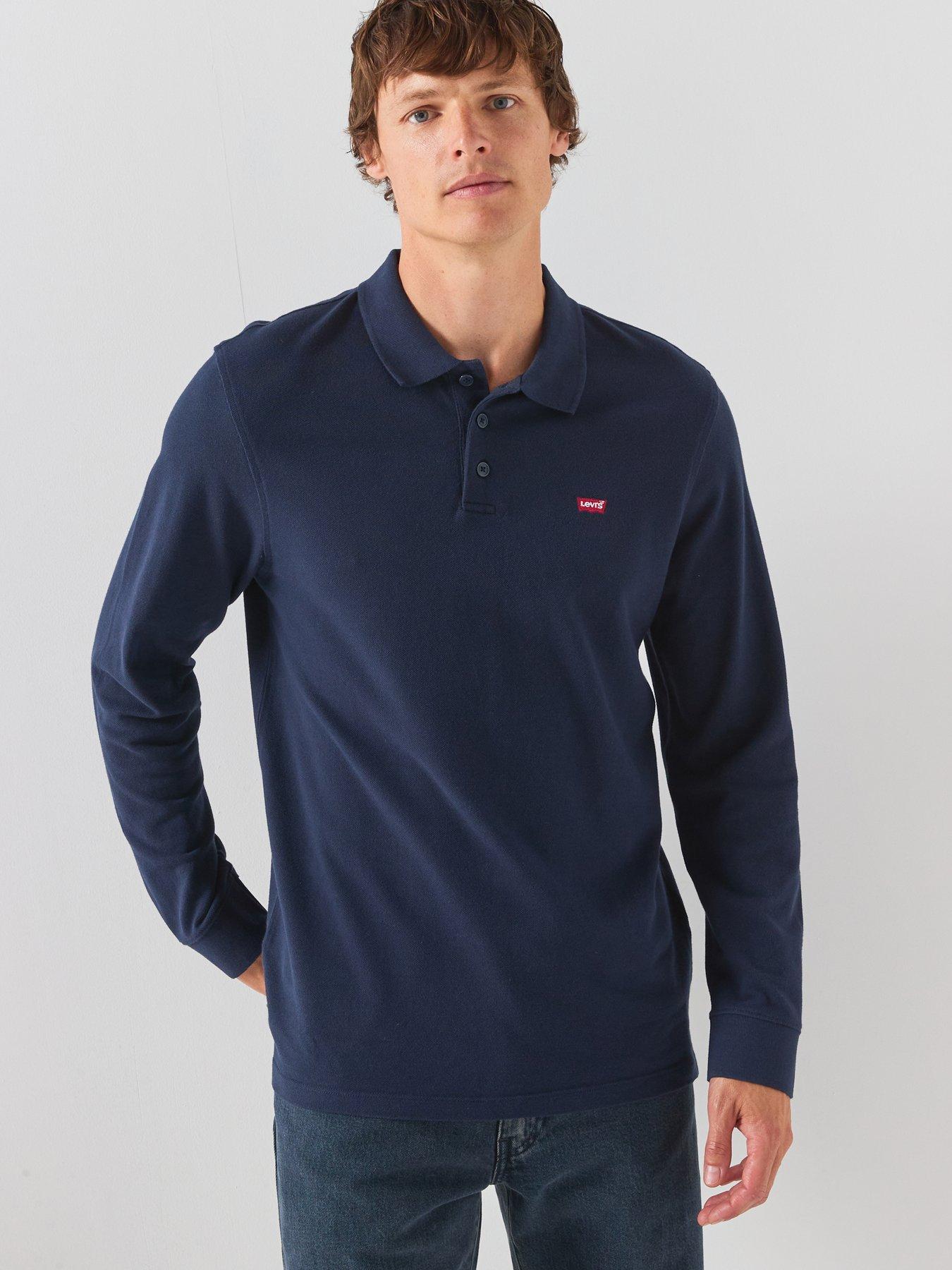 Levi's Long Sleeve Housemark Polo Shirt - Navy