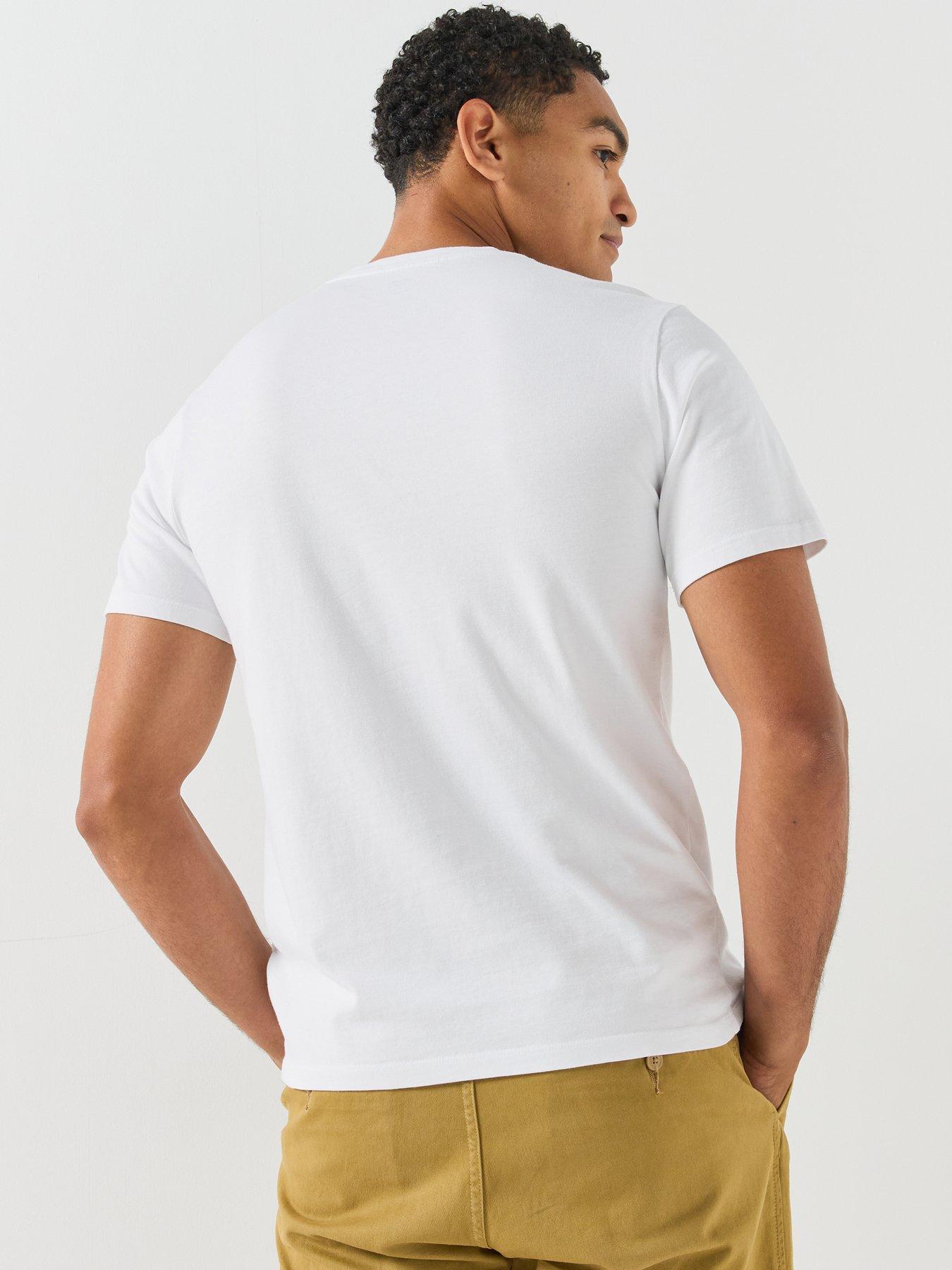 Image 2 of 6 of Levi's Mens Graphic Crew Neck Cotton T-Shirt - White