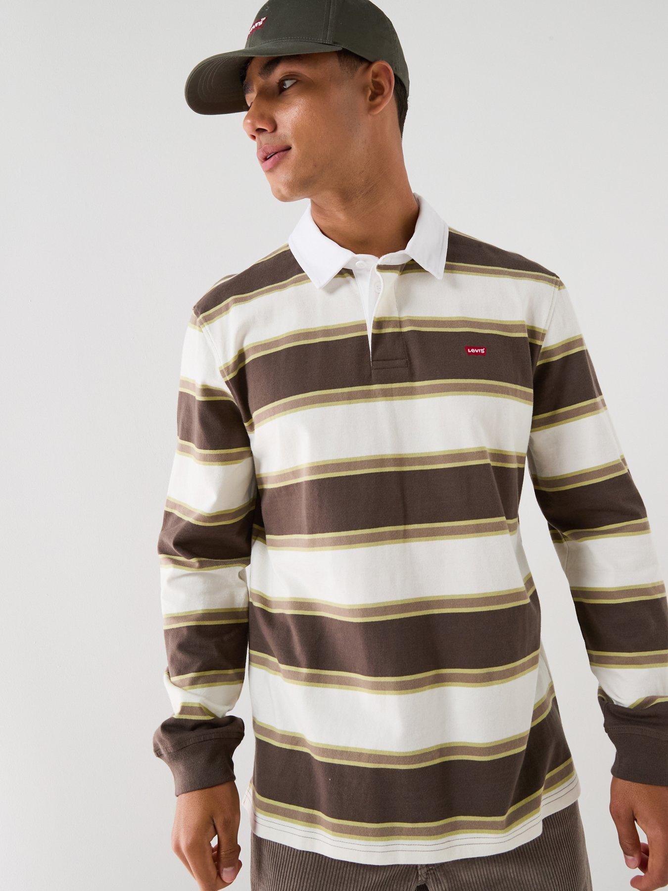 Levi's Men's Classic Stripe Rugby Long Sleeve Polo Shirt - Multi