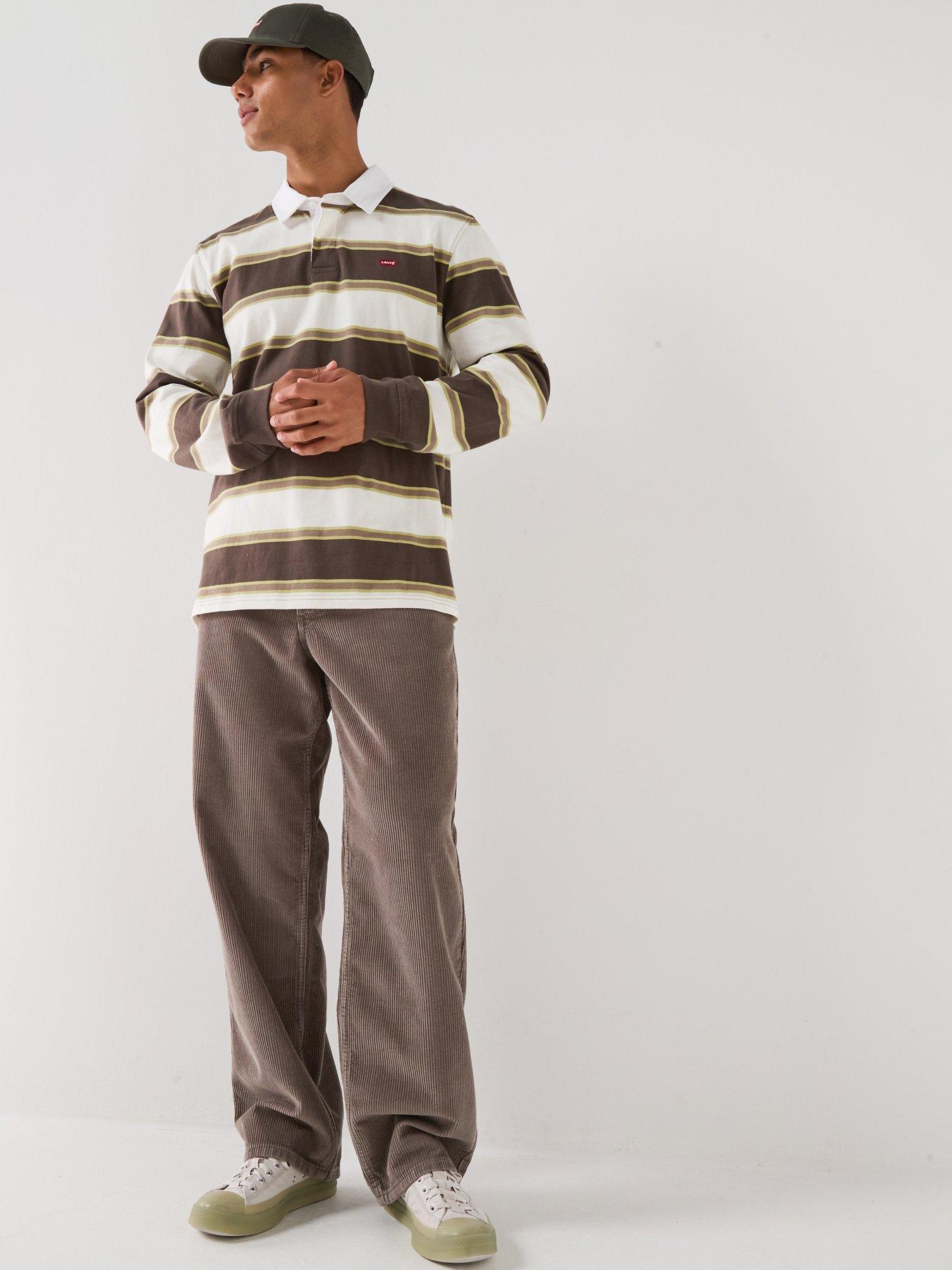 Image 3 of 6 of Levi's Men's Classic Stripe Rugby Long Sleeve Polo Shirt - Multi