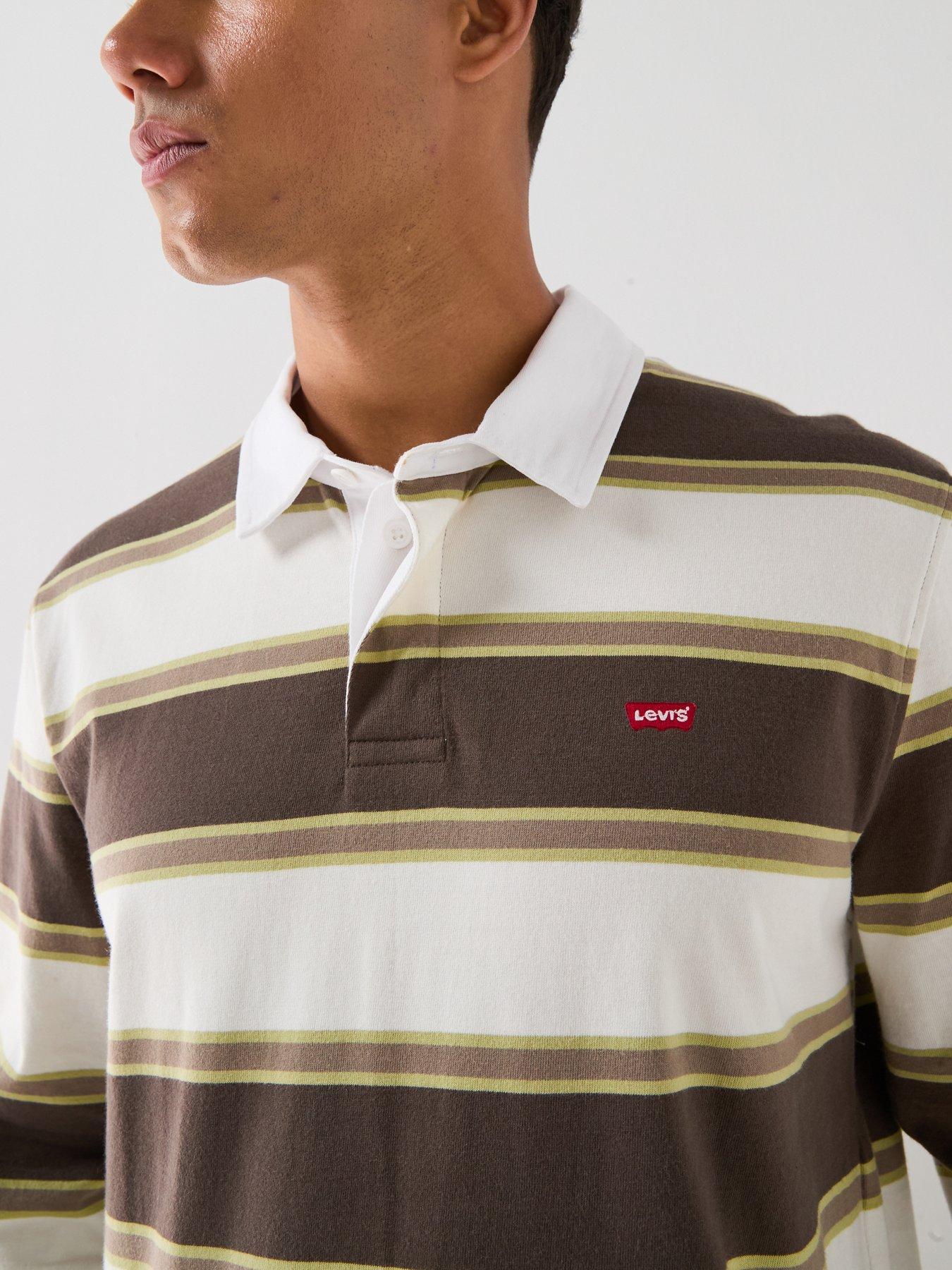 Image 4 of 6 of Levi's Men's Classic Stripe Rugby Long Sleeve Polo Shirt - Multi