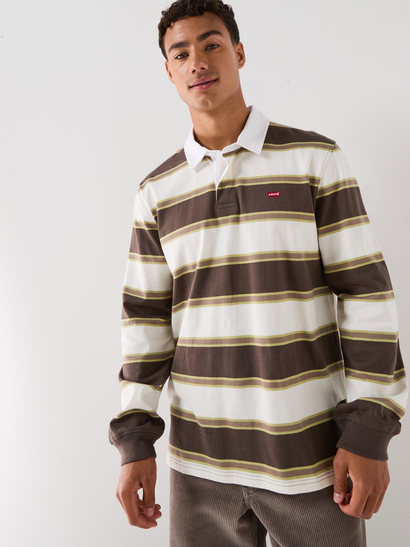 Image 6 of 6 of Levi's Men's Classic Stripe Rugby Long Sleeve Polo Shirt - Multi