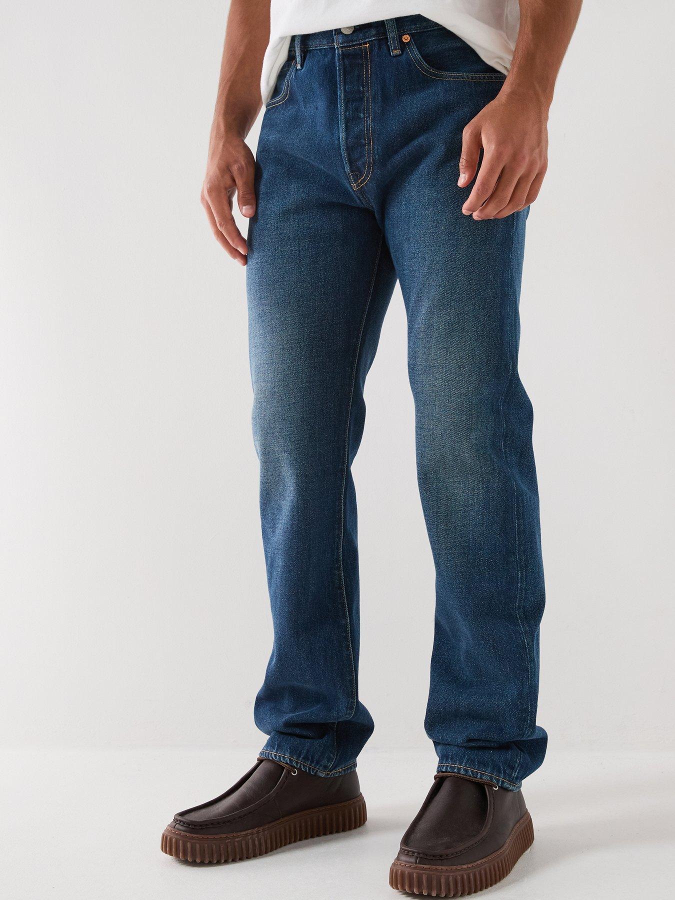 Image 1 of 5 of Levi's 501 Original Straight Fit Jeans - Terra Linda - Dark Blue