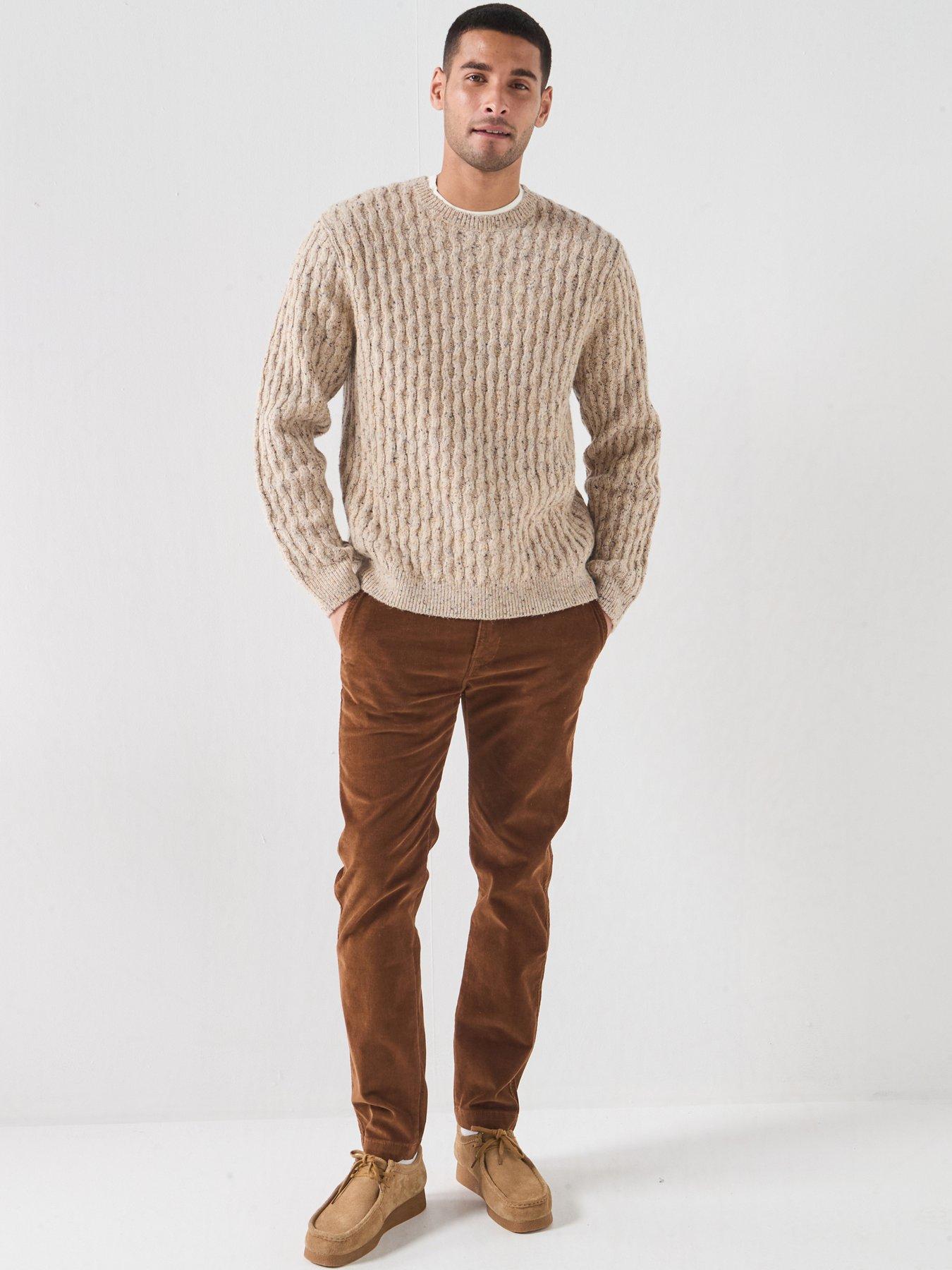Image 3 of 6 of Levi's Presidio Cable Knitted Jumper - Beige