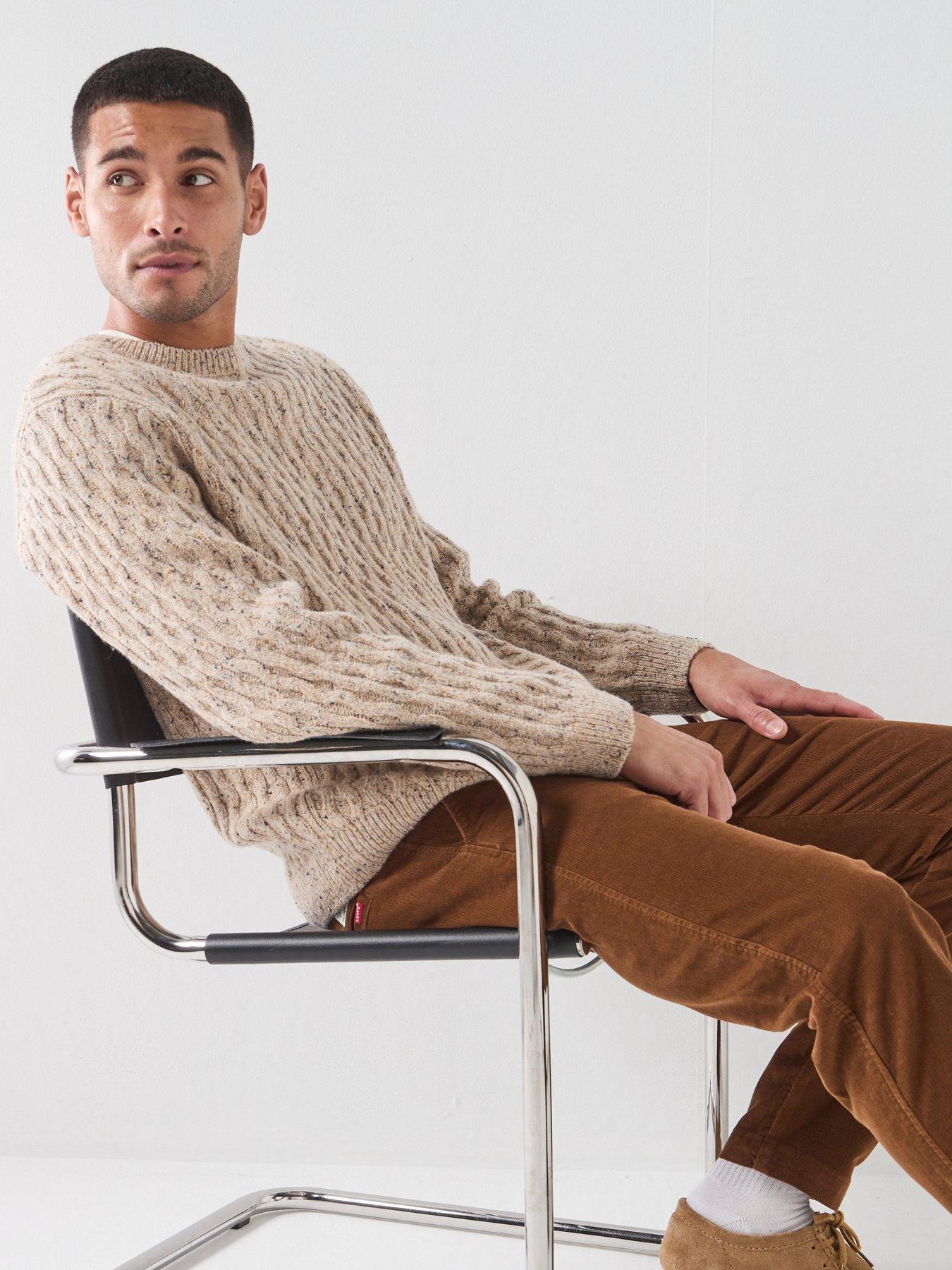 Image 4 of 6 of Levi's Presidio Cable Knitted Jumper - Beige