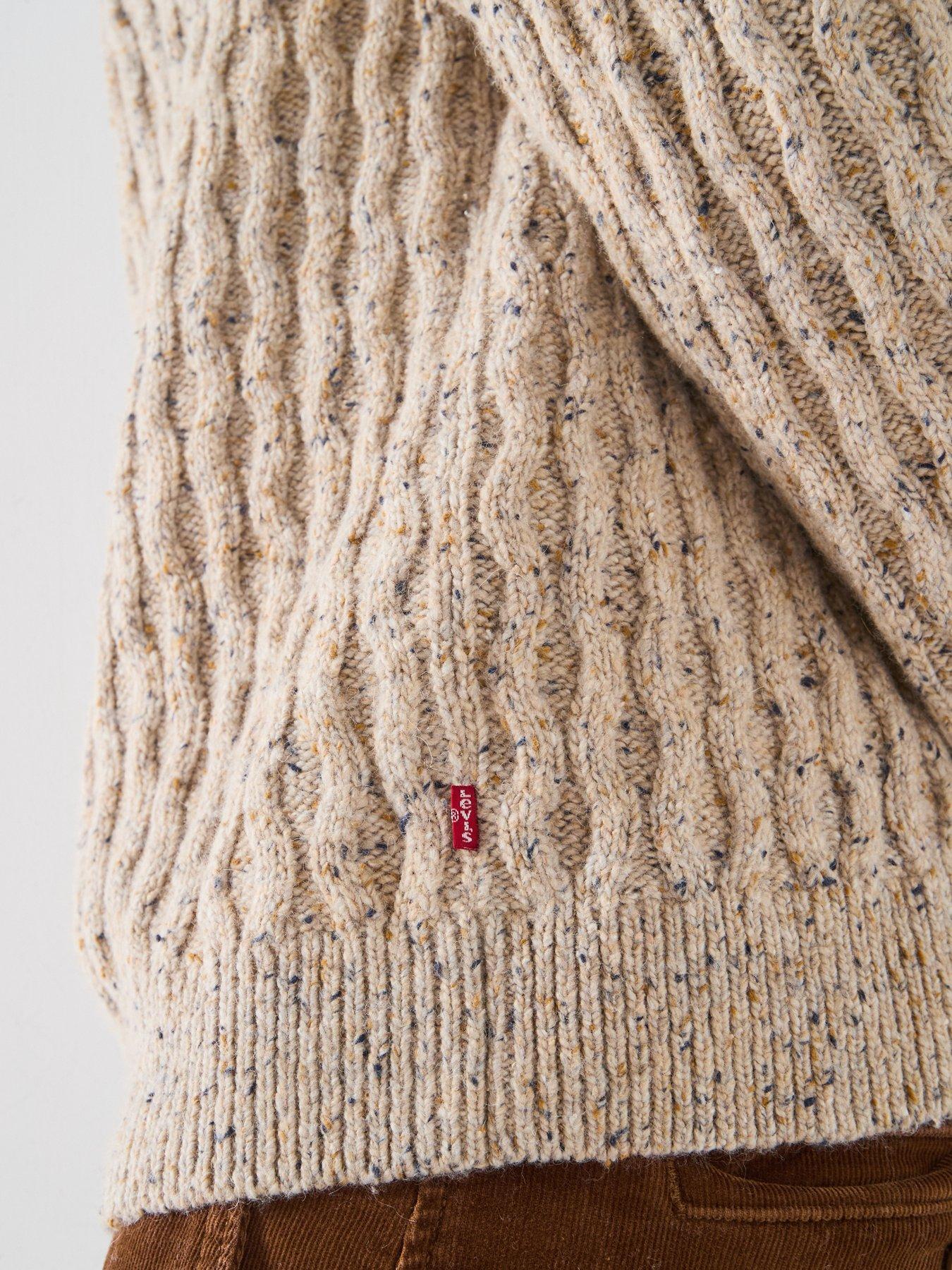 Image 6 of 6 of Levi's Presidio Cable Knitted Jumper - Beige