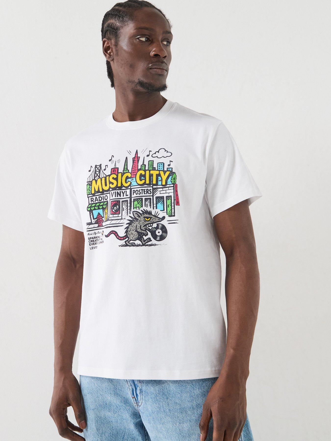 Levi's Music City Relaxed Fit Graphic T-Shirt - White