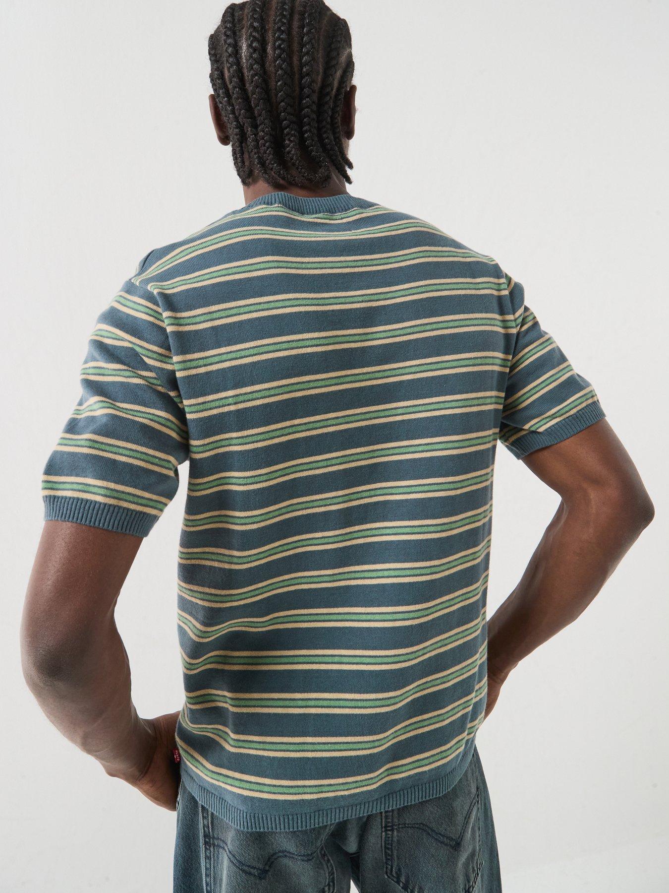 Image 2 of 5 of Levi's Short Sleeve Stripe Knitted T-Shirt - Multi