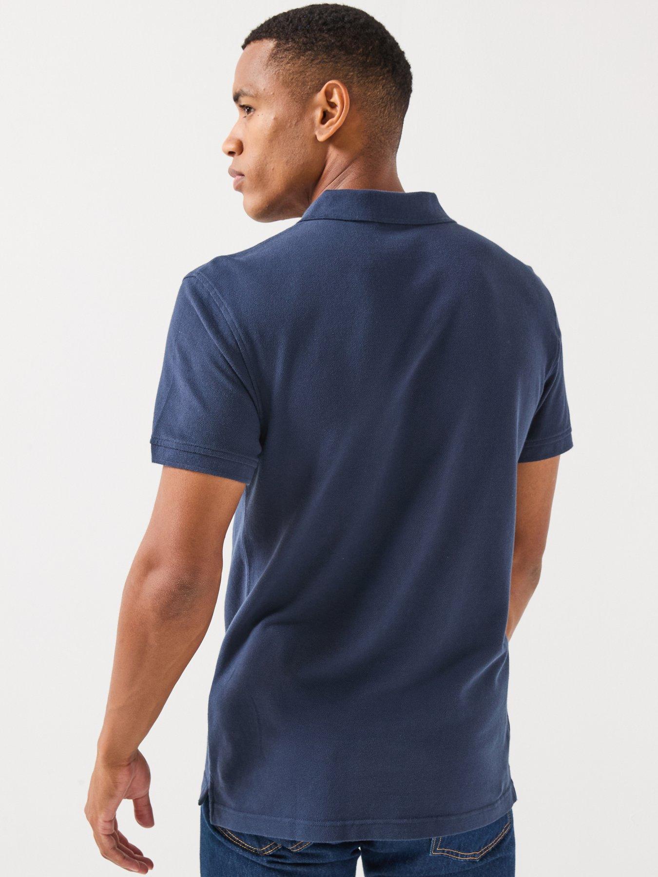 Image 2 of 6 of Levi's Housemark Pique Short Sleeve Polo Shirt - Navy