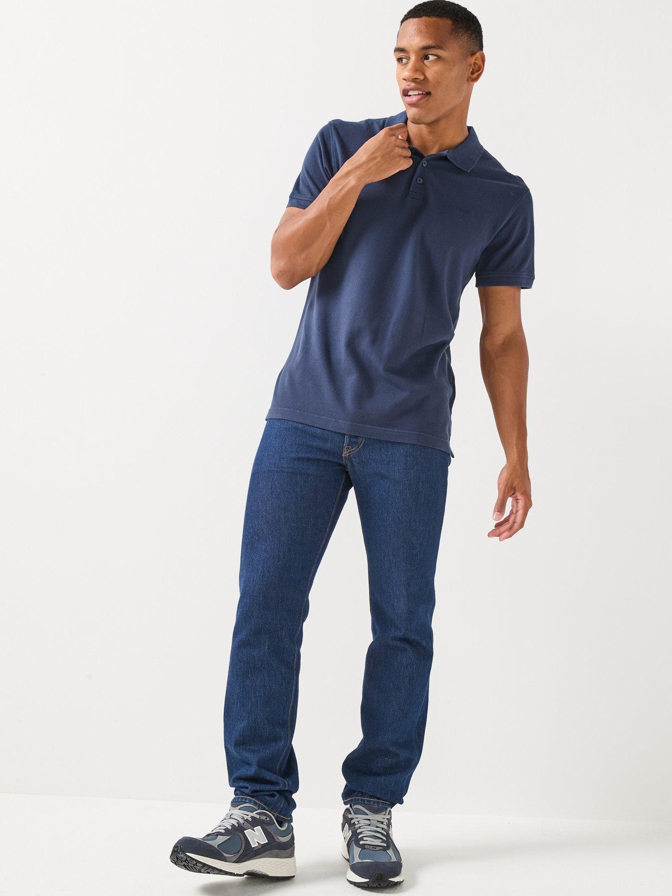 Image 3 of 6 of Levi's Housemark Pique Short Sleeve Polo Shirt - Navy