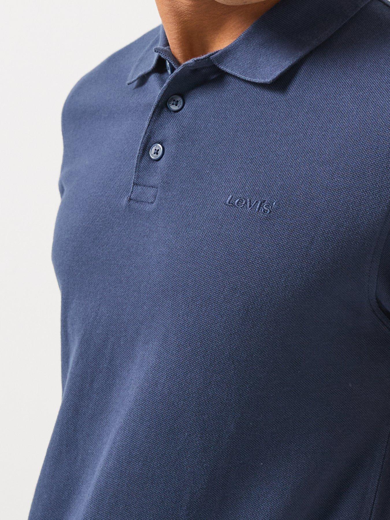 Image 5 of 6 of Levi's Housemark Pique Short Sleeve Polo Shirt - Navy