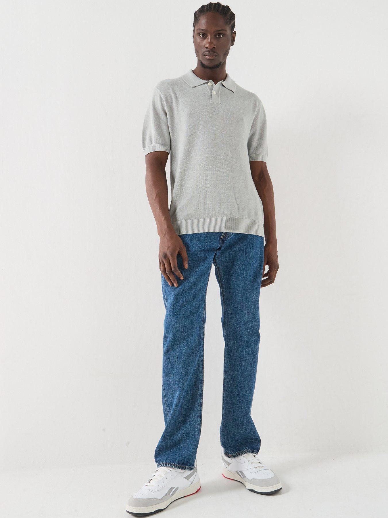 Image 3 of 5 of Levi's Knitted Polo Shirt - Light Blue