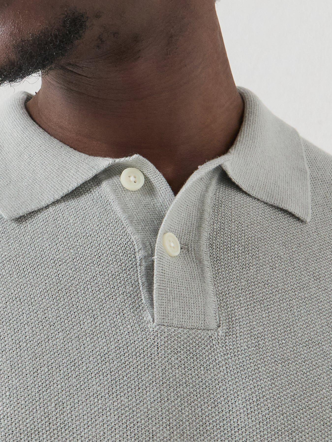 Image 4 of 5 of Levi's Knitted Polo Shirt - Light Blue