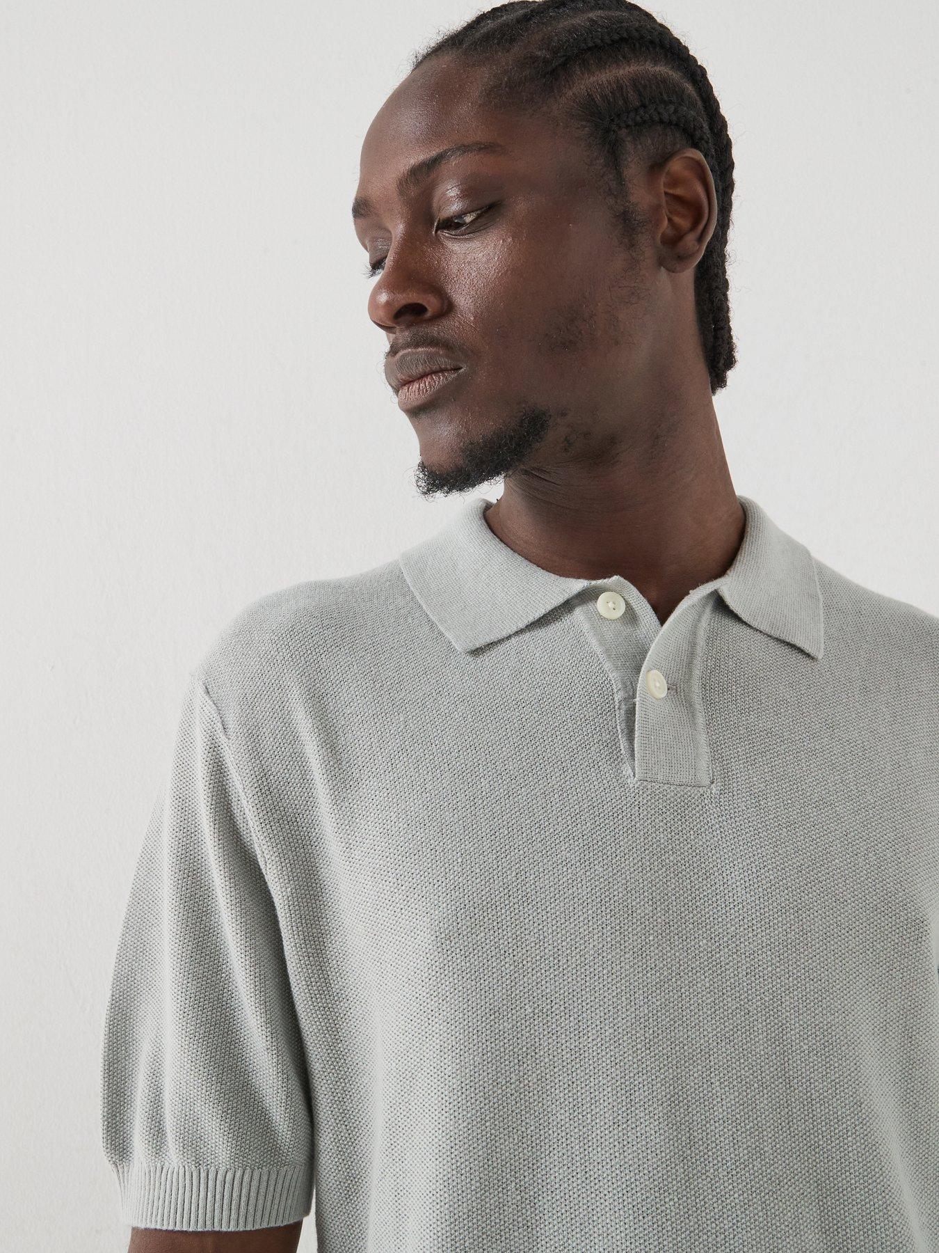 Image 5 of 5 of Levi's Knitted Polo Shirt - Light Blue