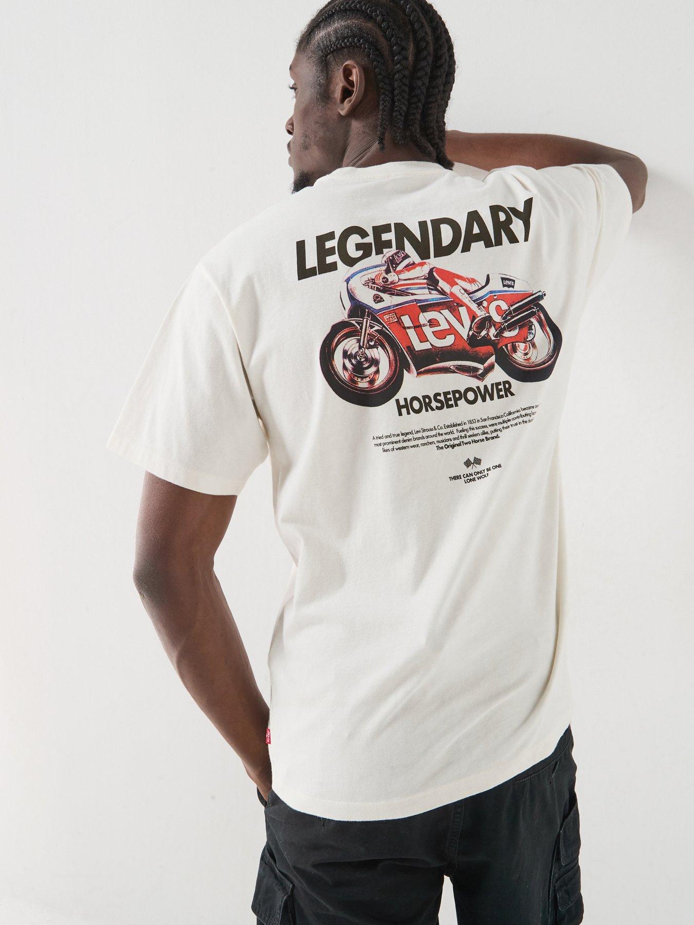 Image 1 of 5 of Levi's Vintage Fit Motorsport Back Graphic T-Shirt - White