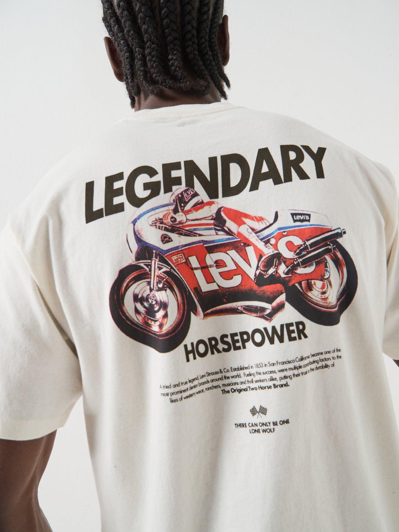 Image 5 of 5 of Levi's Vintage Fit Motorsport Back Graphic T-Shirt - White