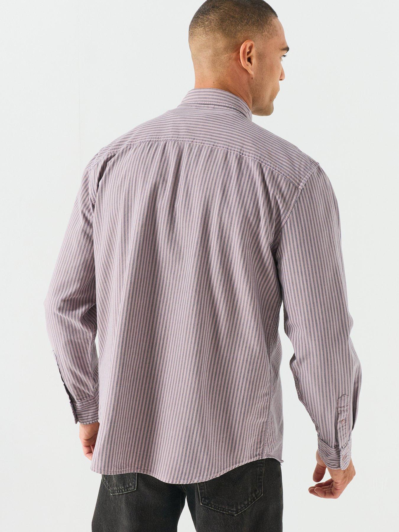 Image 2 of 6 of Levi's Levi's Authentic Button Down Striped Long Sleeve Shirt - Red
