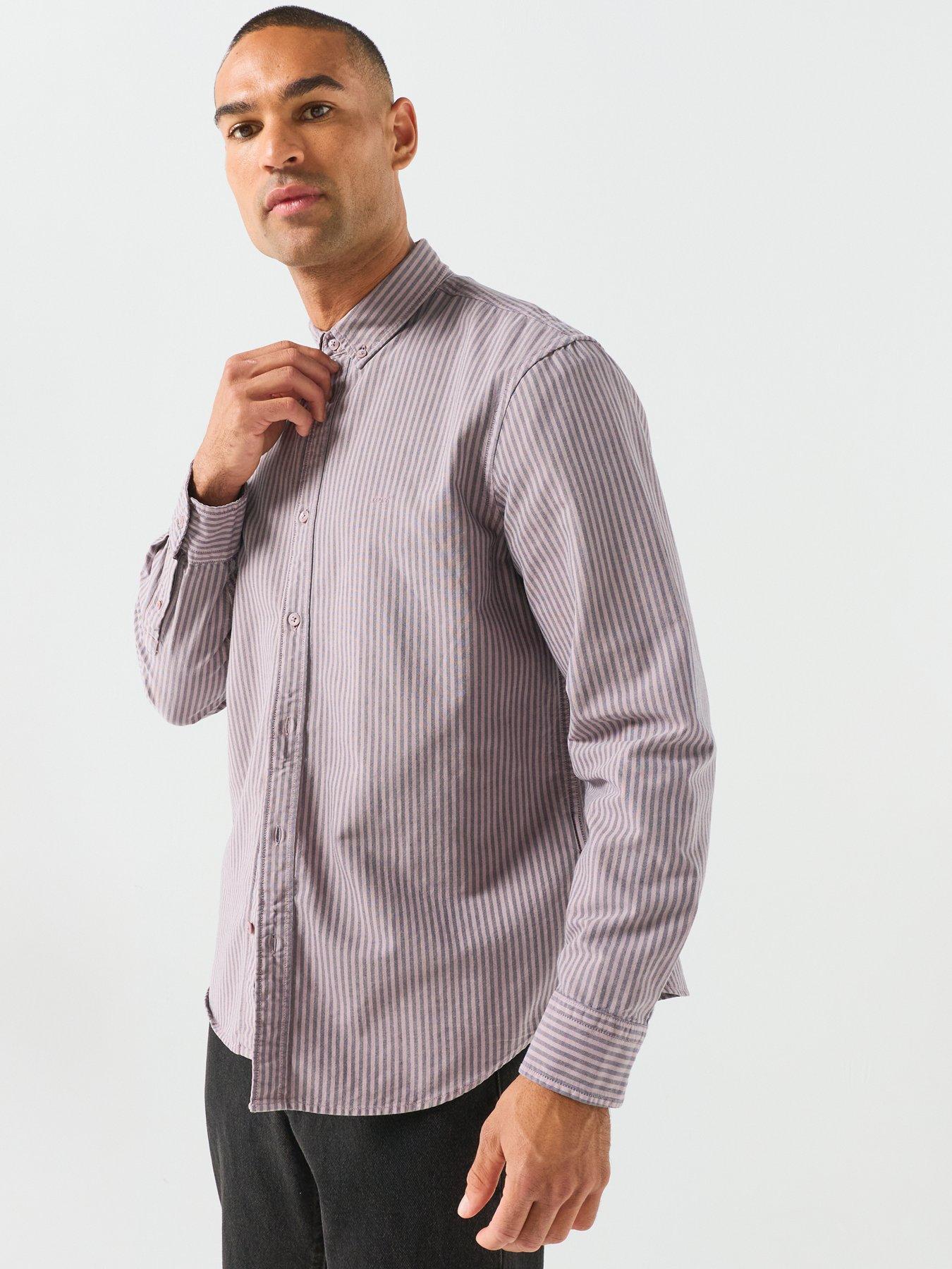 Image 5 of 6 of Levi's Levi's Authentic Button Down Striped Long Sleeve Shirt - Red