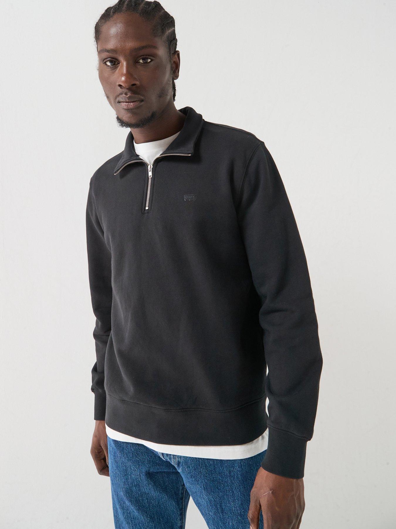 Levi's Original Housemark 1/4 Zip Sweatshirt - Black