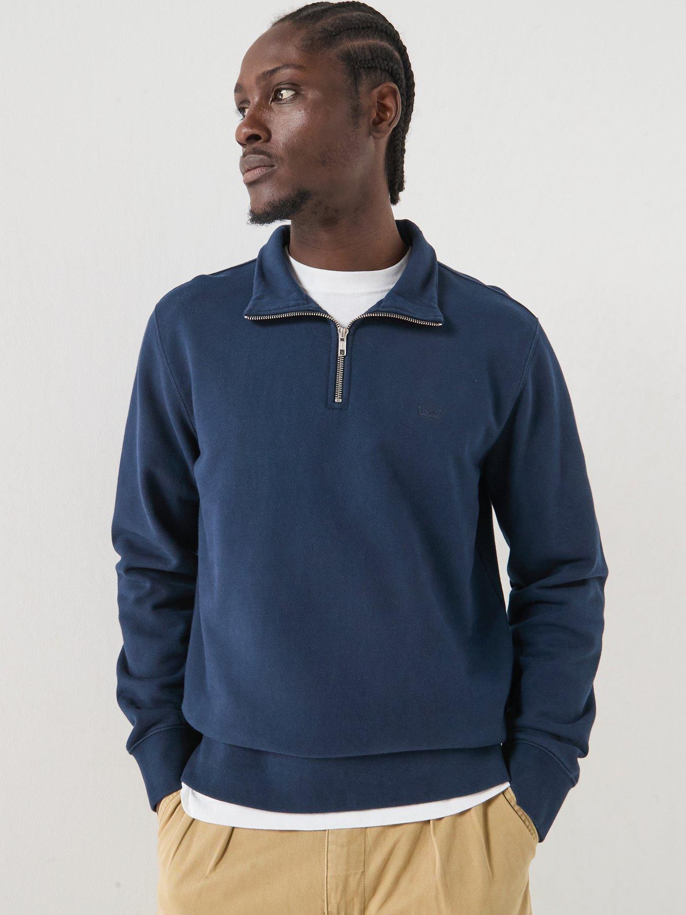 Levi's Original Housemark 1/4 Zip Sweatshirt - Navy