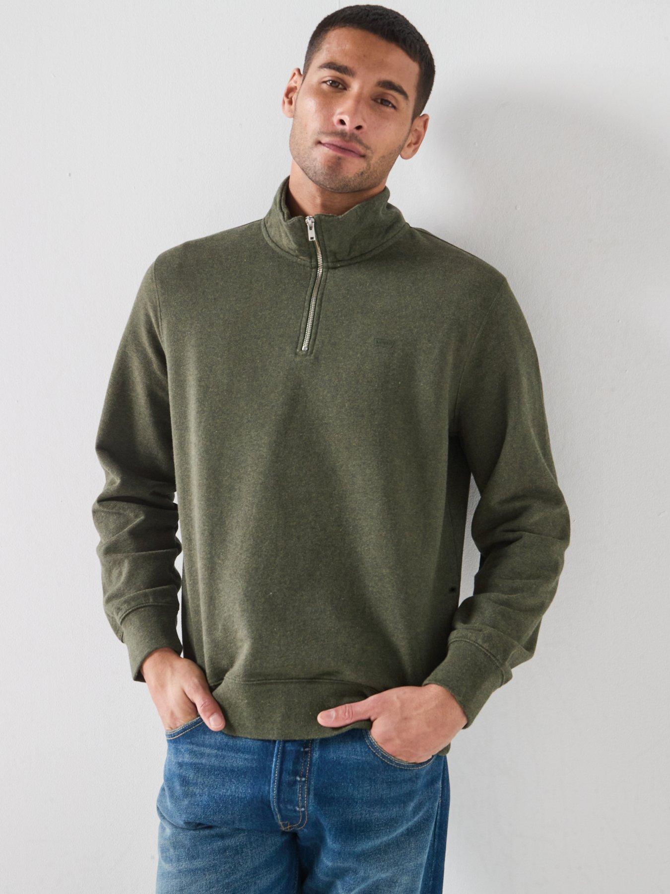 Levi's Original Housemark 1/4 Zip Sweatshirt - Green